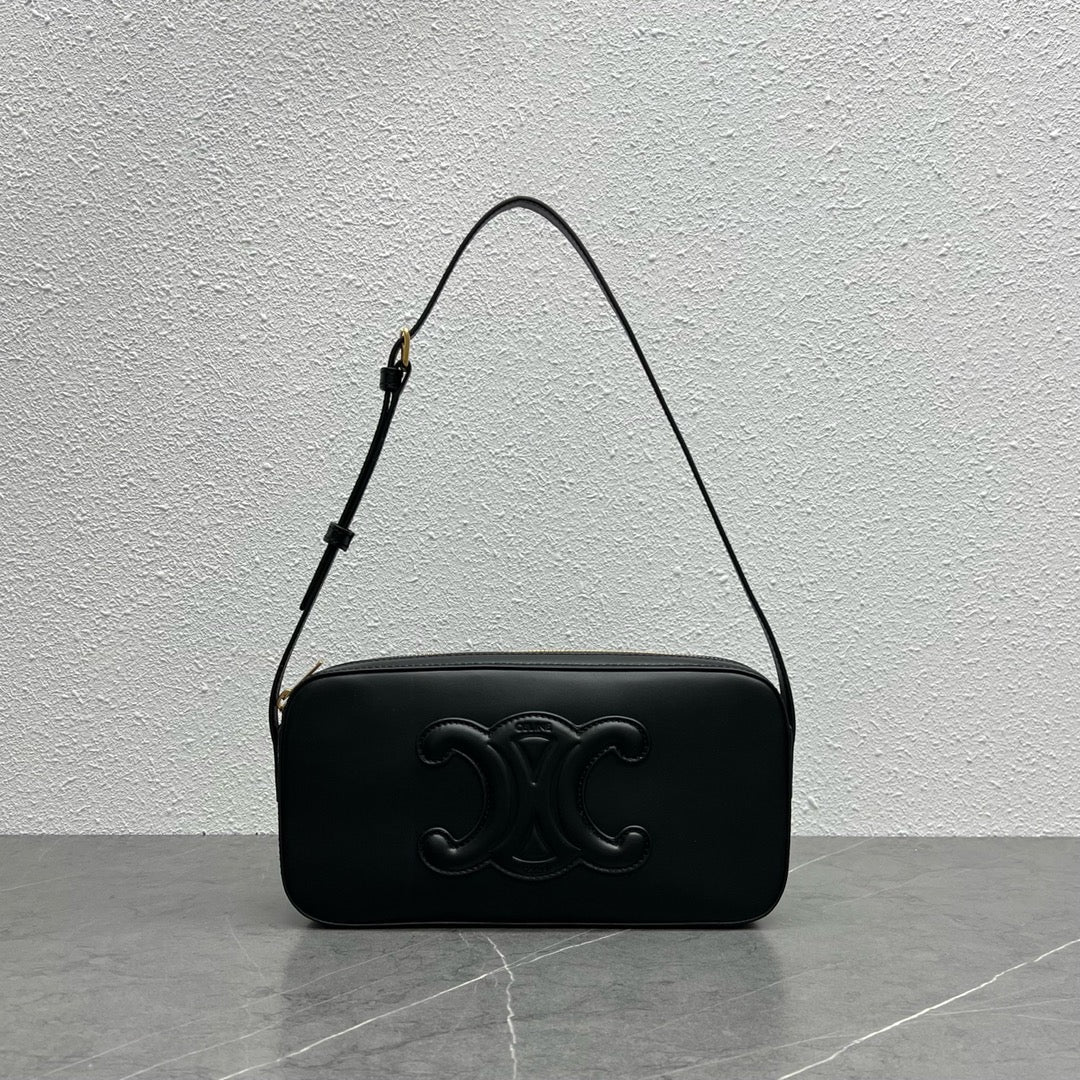 Top Quality Camera Shoulder Bag Cuir Triomphe Black