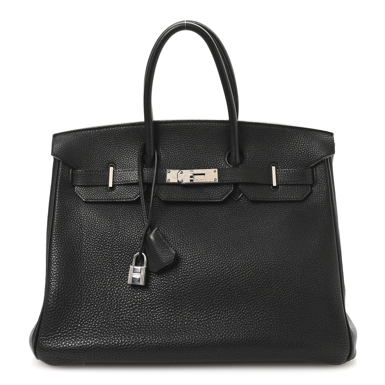 Hermes Togo Birkin Handbag Black Travel Bag 35 Black 1748550