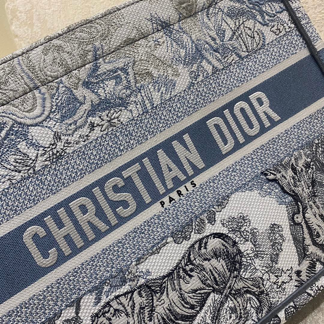 Metop Qualityum Book Toile De Blue Book Tote Shoulder Bag Cd M1296Zrgom928