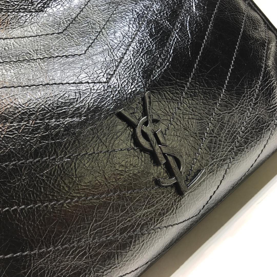 YSL Saint Laurent Niki Shopping 12in 32cm Black Medium Tote Bag