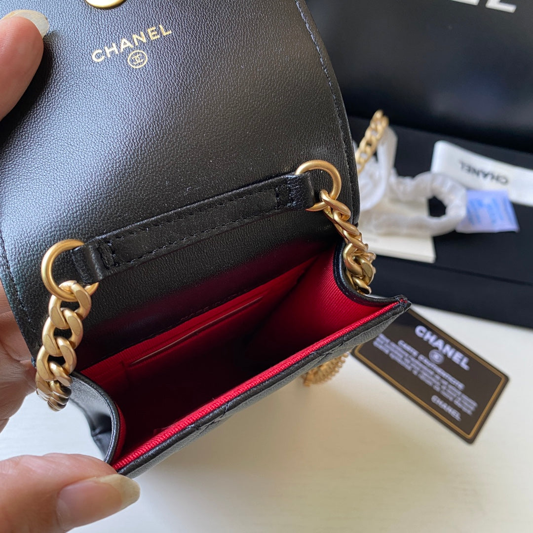 CHLPhone Holder 15cm 6in Black Handbag