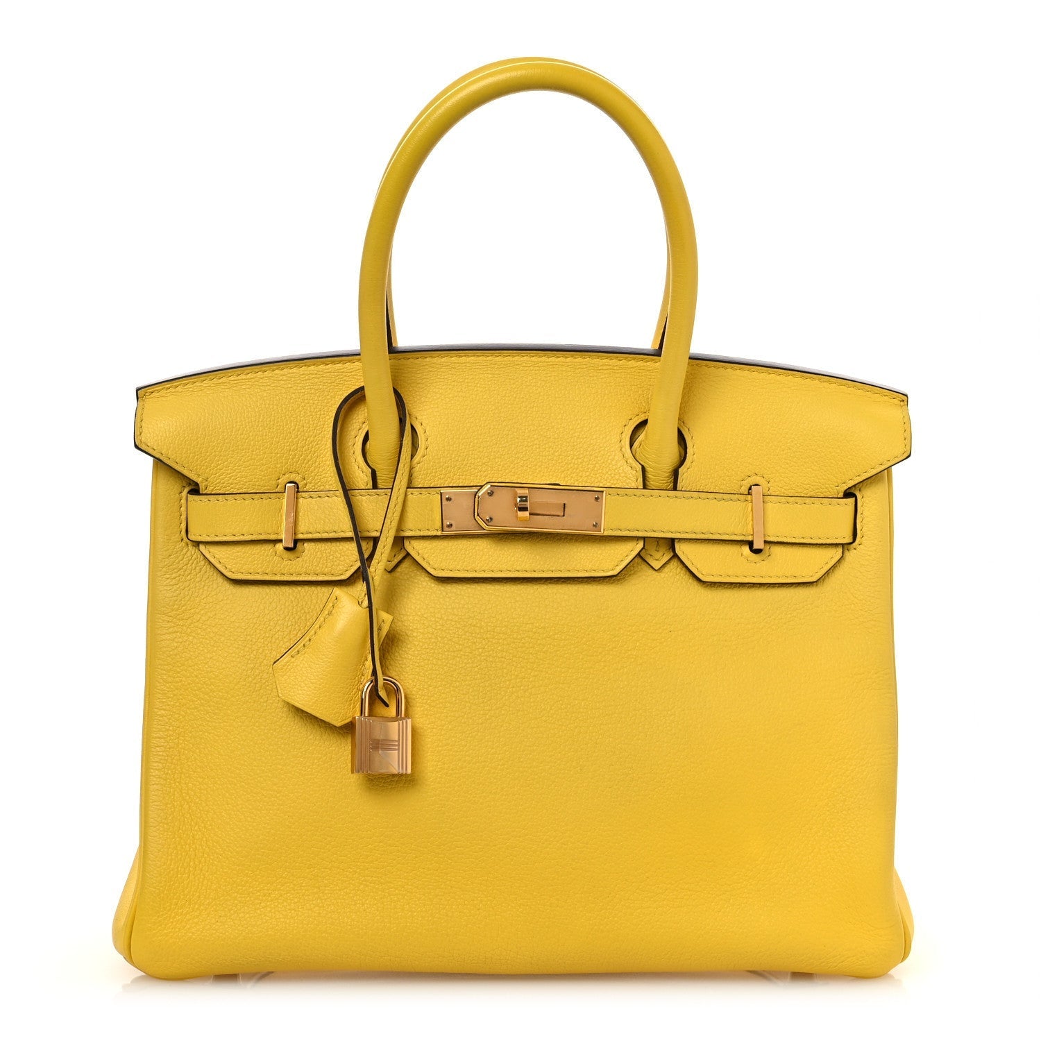 Hermes Taurillon Novillo Birkin Jaune De Naples Handbag Travel Bag