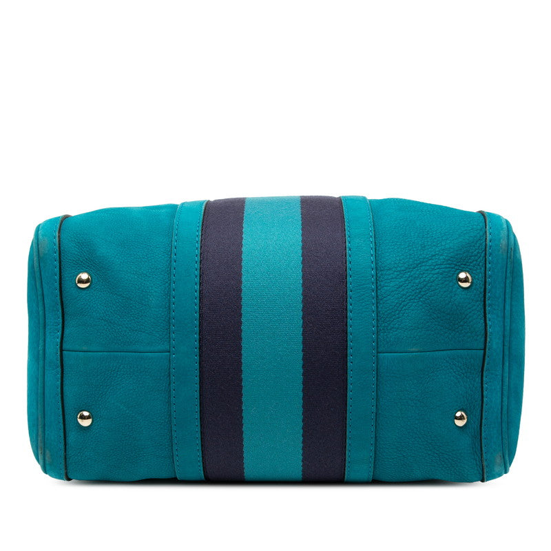 Gucci Sherry Line 2Way Bag Canvas Suede Travel Bag