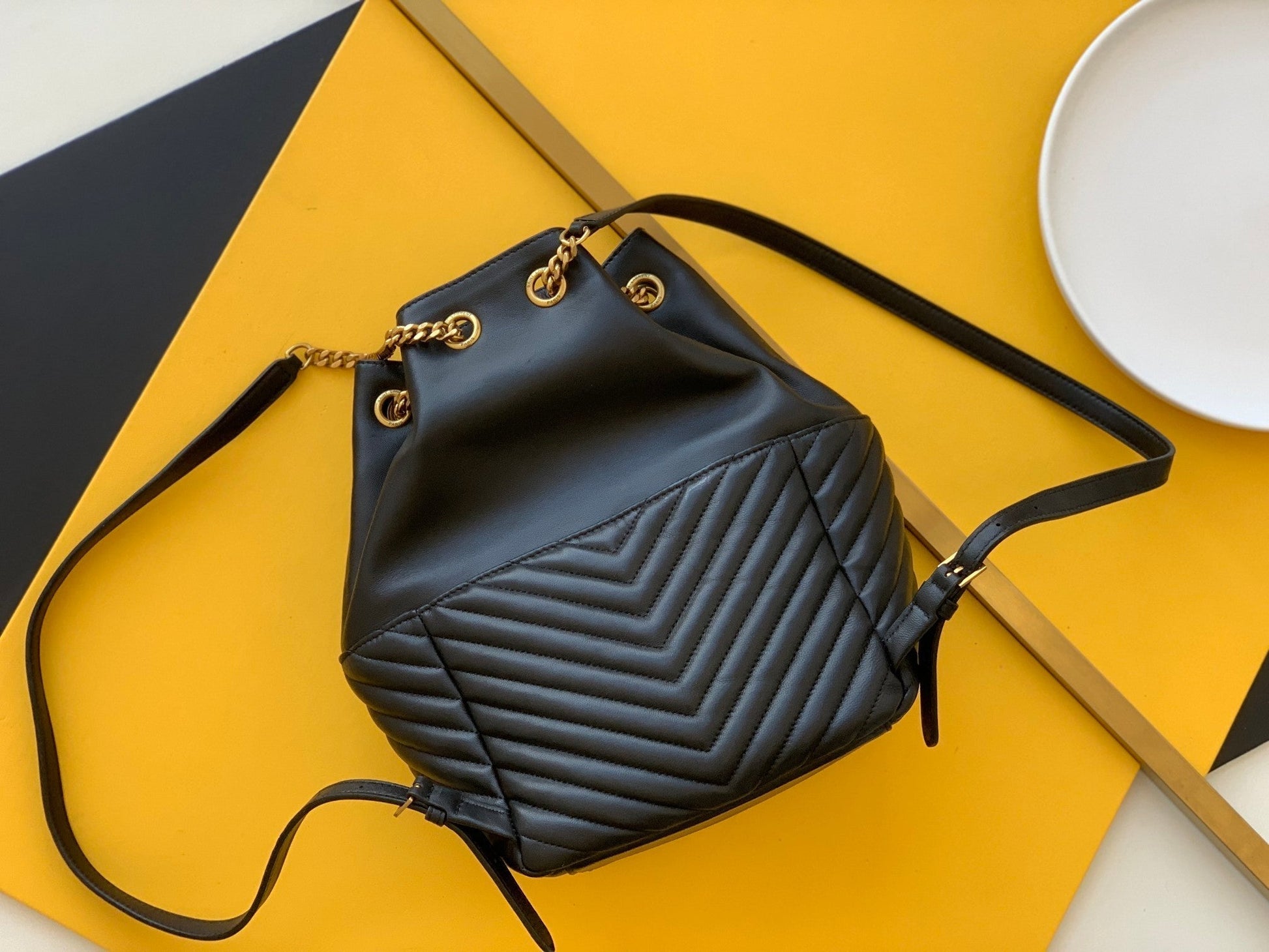 YSL Saint Laurent YSL Top Quality Joe Backpack In With Monogram Black