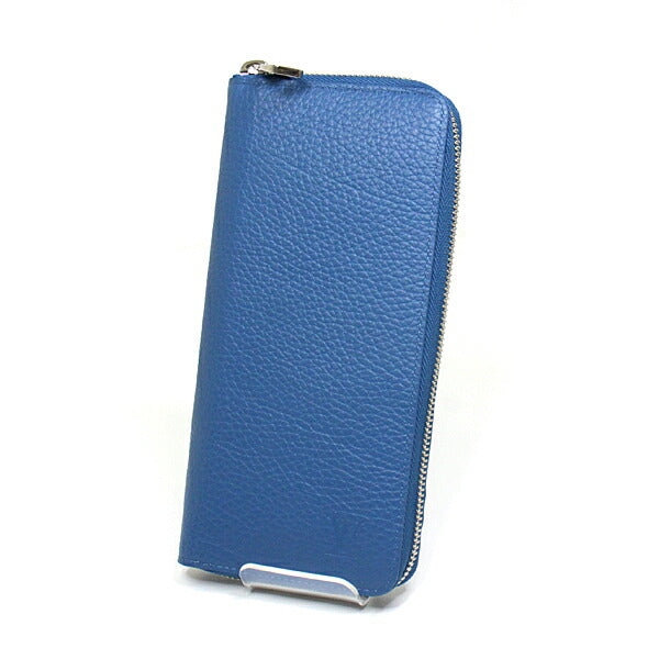 Louis Vuitton Long Purse M58411 Taurillon Clemence Blue Silver Wallet Case
