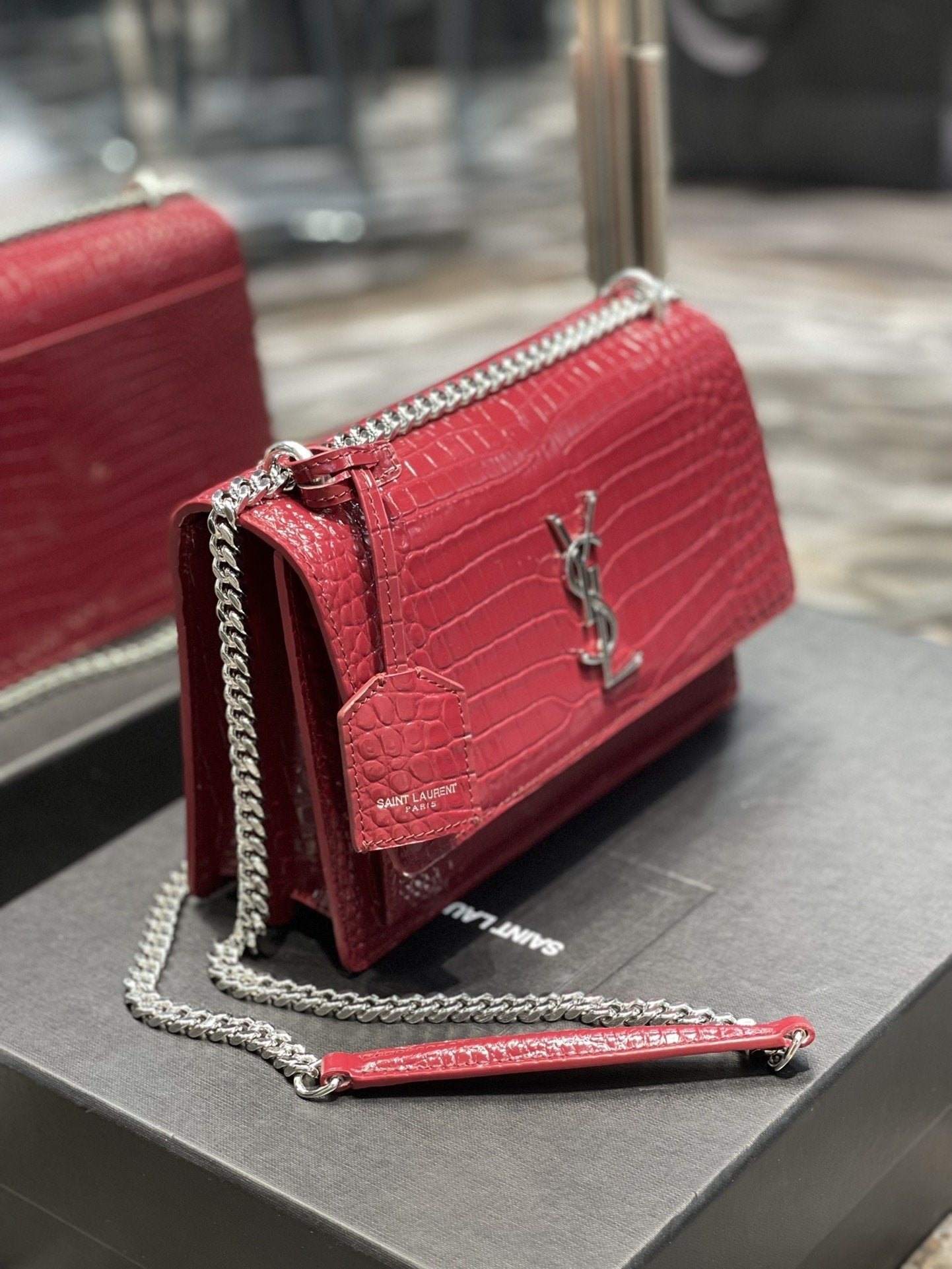 YSL Saint Laurent Sunset Handbag Chain Travel Bag 86In22Cm Ysl 3678
