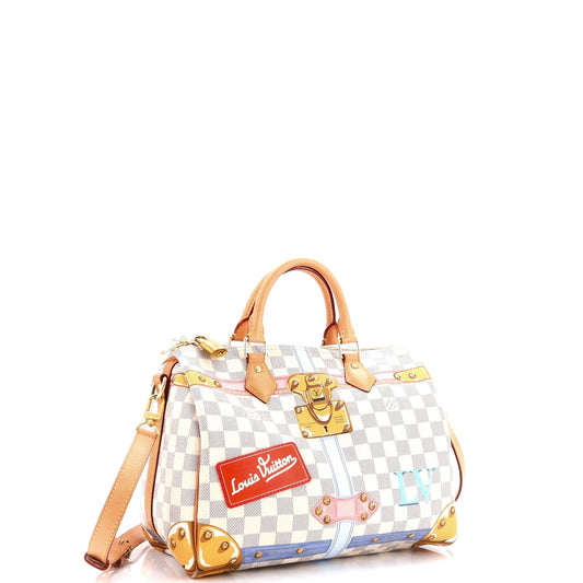 Louis Vuitton Speedy Bandouliere Bag Limited Edition Damier Summer Travel Bag