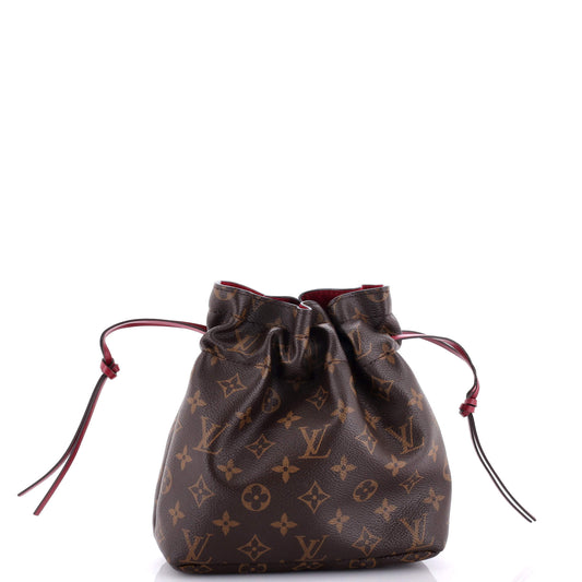 Louis Vuitton Noe Pouch Clutch Bag Canvas Monogram Canvas 300294119