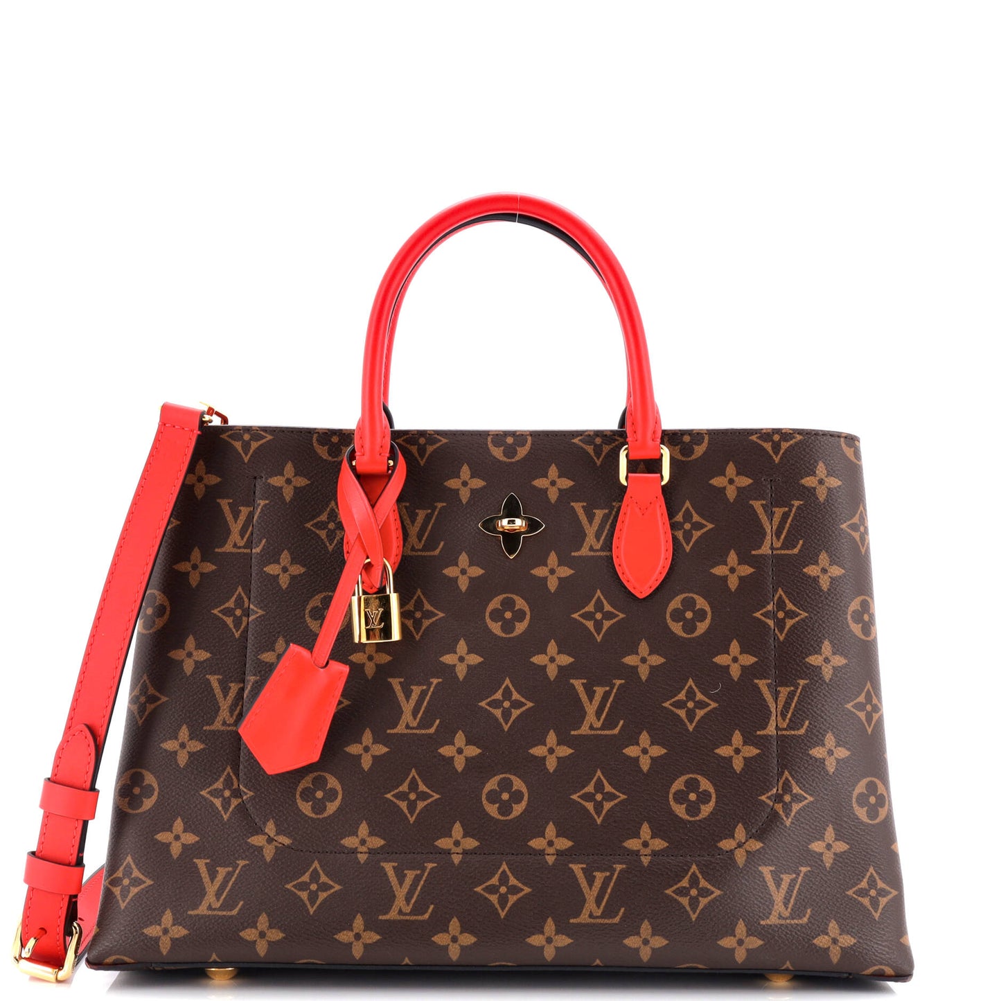 Louis Vuitton Flower Tote Canvas Monogram Tote Bag