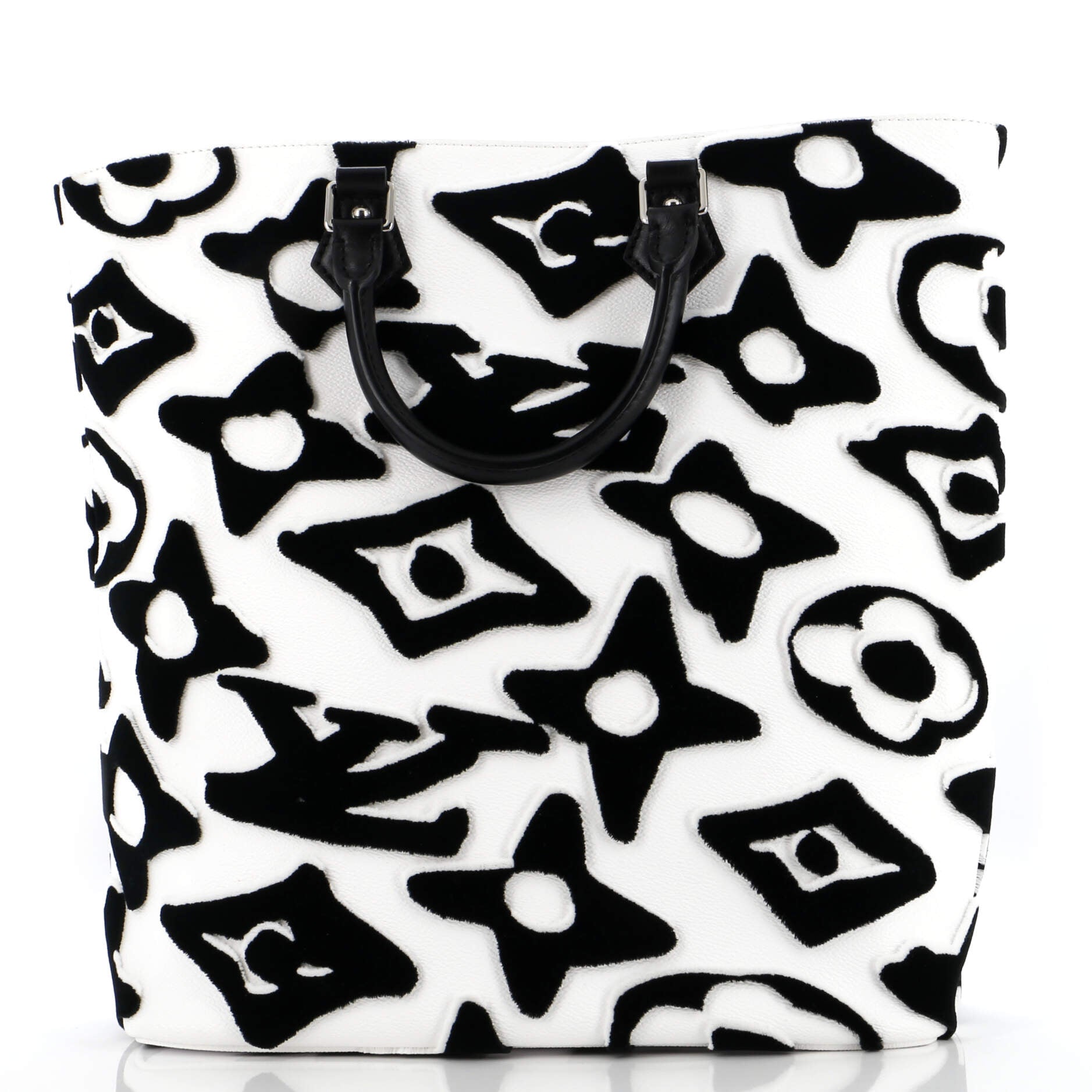 Louis Vuitton Cabas Limited Edition Urs Fischer Tufted Tote Canvas Monogram Tote Bag