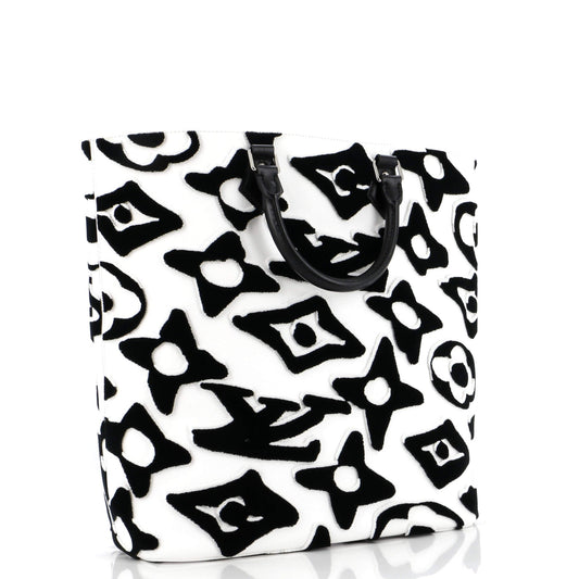 Louis Vuitton Cabas Limited Edition Urs Fischer Tufted Tote Canvas Monogram Tote Bag