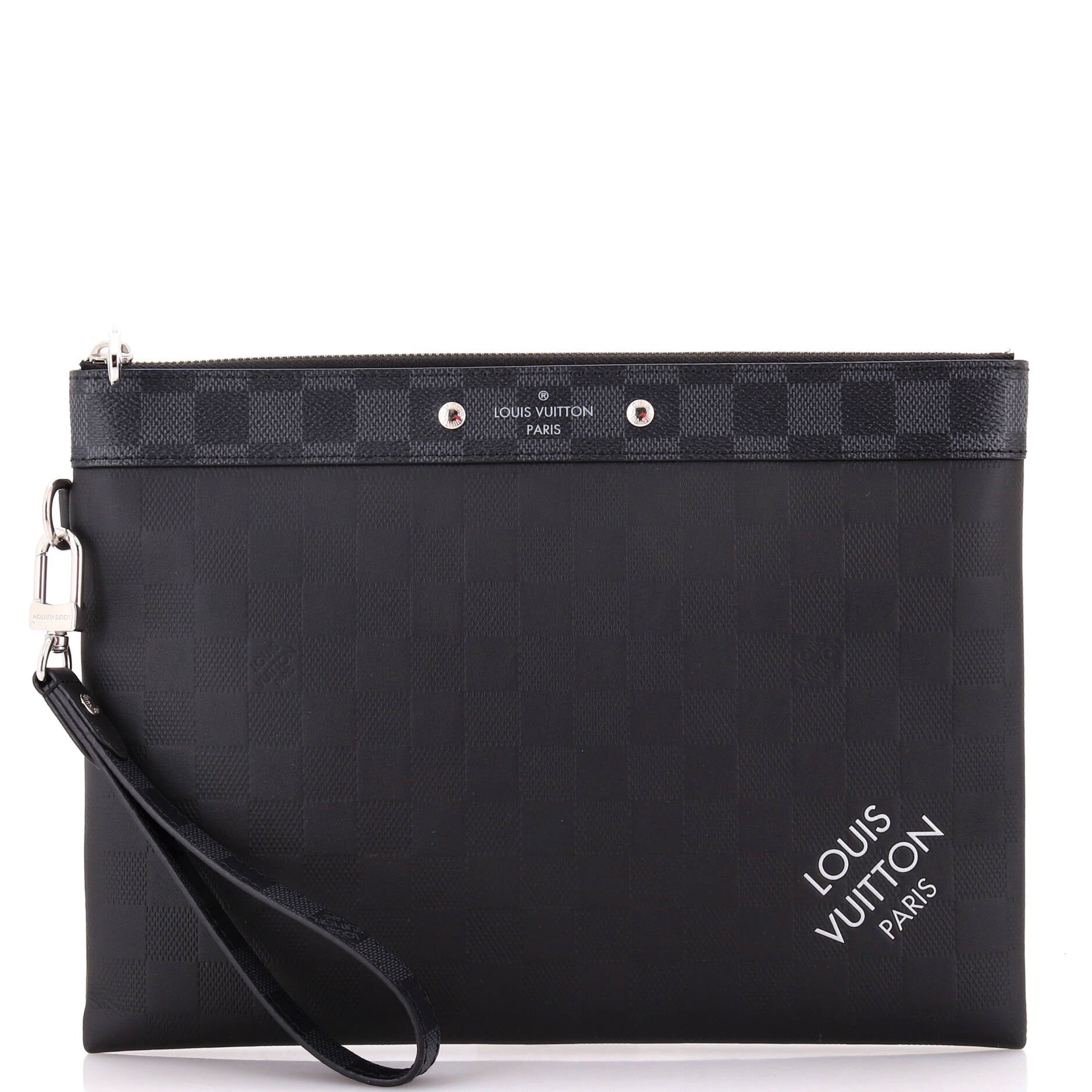 Louis Vuitton Pochette To Go Damier Infini Handbag Leather Travel Bag