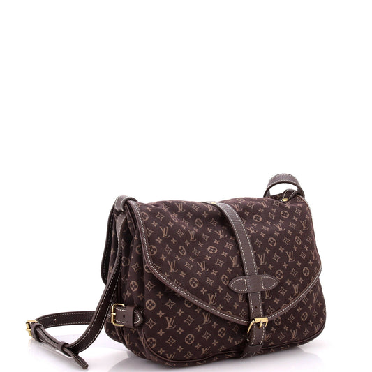 Louis Vuitton Saumur Handbag Lin Mini Travel Bag
