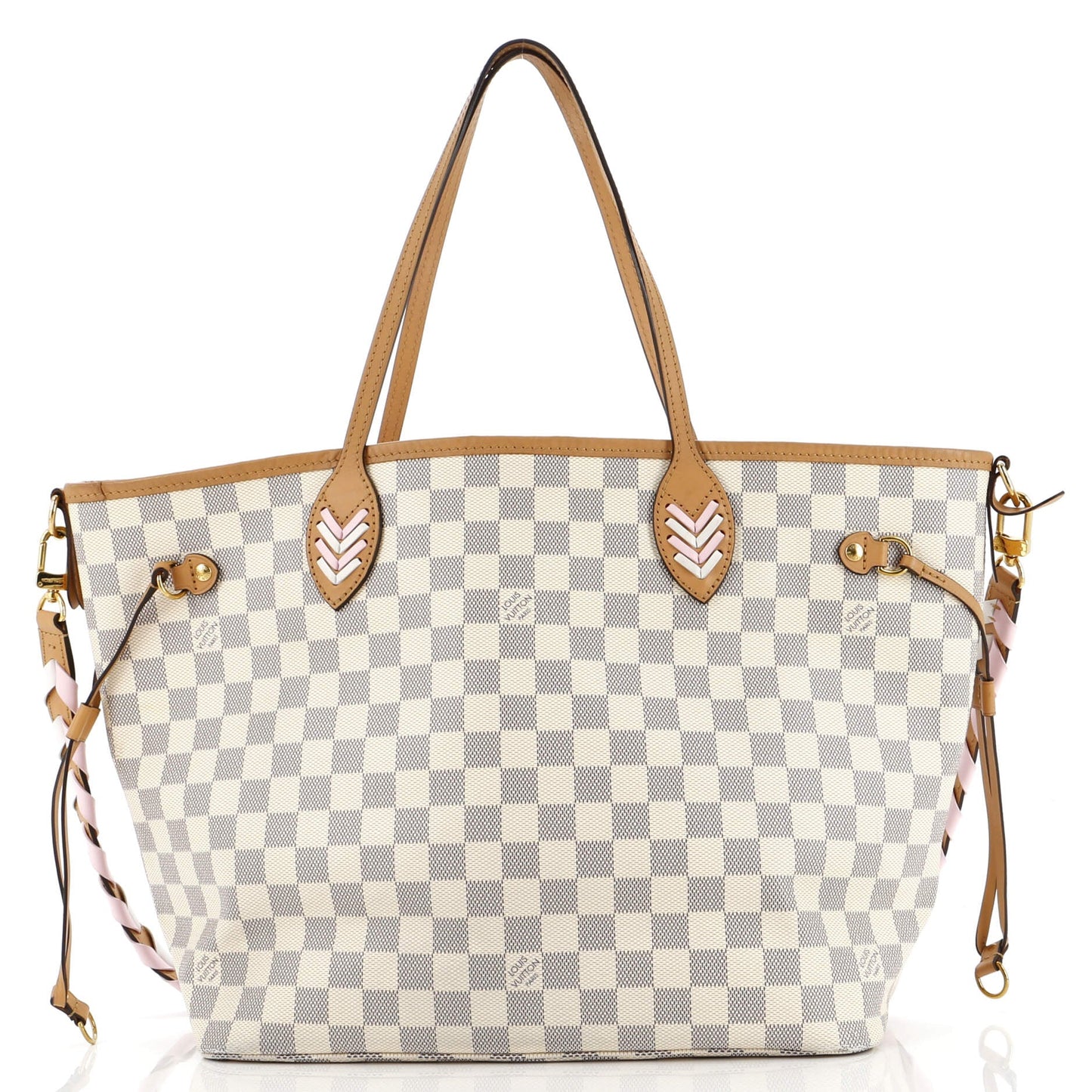 Louis Vuitton Neverfull Nm Tote Damier With Braided Detail Tote Bag Detail Mm30029445