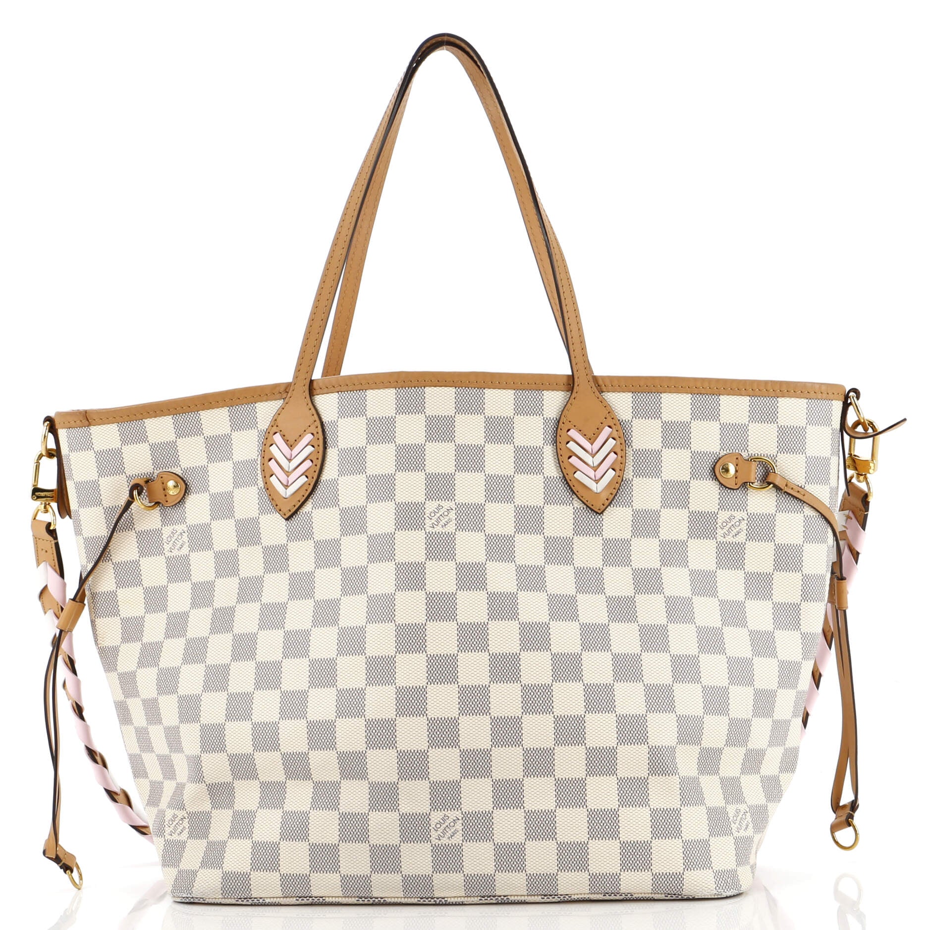 Louis Vuitton Neverfull Nm Tote Damier With Braided Detail Tote Bag Detail Mm30029445