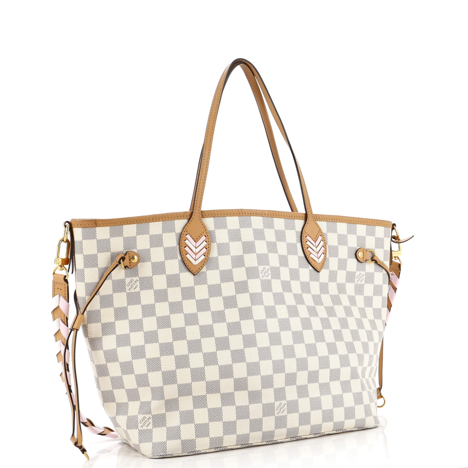 Louis Vuitton Neverfull Nm Tote Damier With Braided Detail Tote Bag Detail Mm30029445