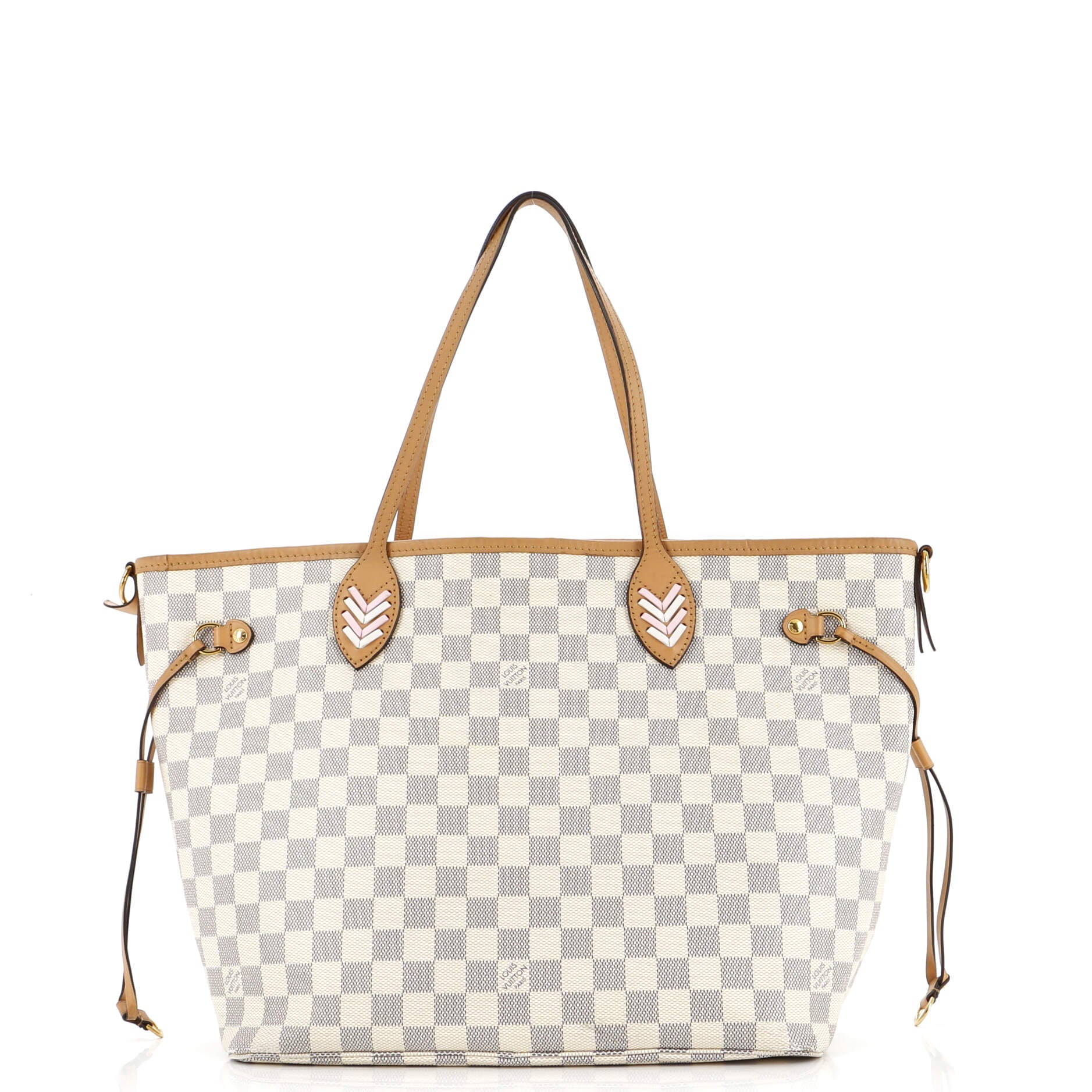 Louis Vuitton Neverfull Nm Tote Damier With Braided Detail Tote Bag Detail Mm30029445