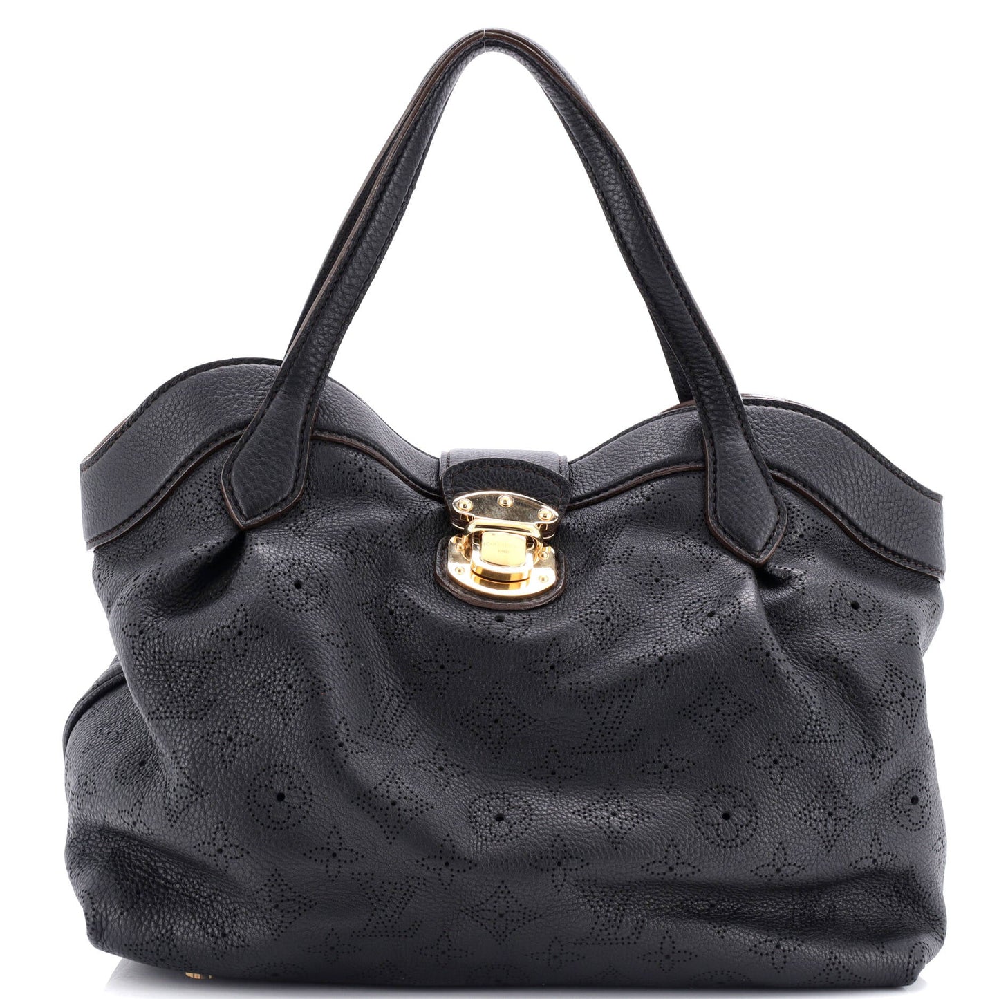 Louis Vuitton Cirrus Handbag Mahina Mm Leather Tote Bag