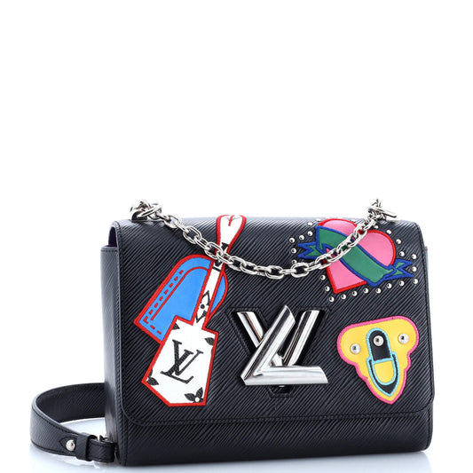 Louis Vuitton Twist Handbag Limited Edition Patches Epi Mm Leather Shoulder Bag