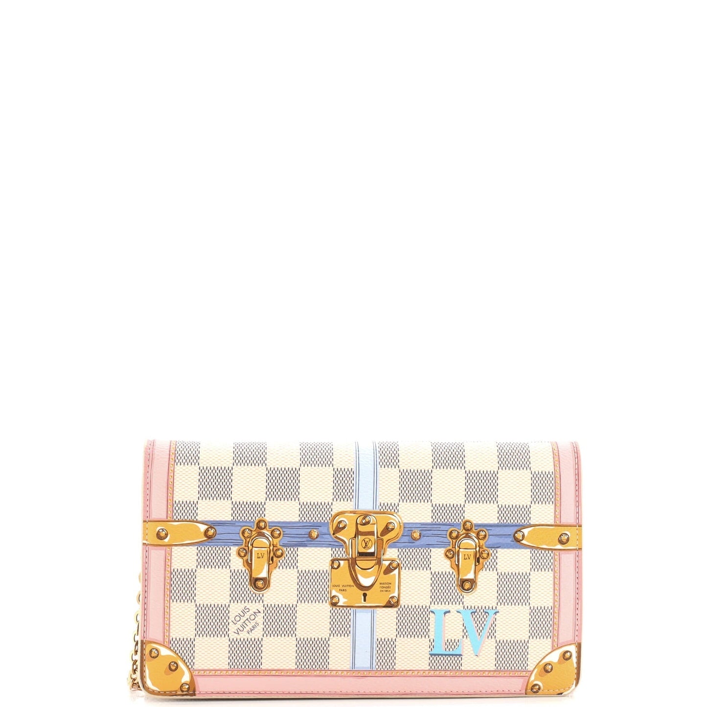 Louis Vuitton Weekend Pochette Limited Edition Damier Summer Trunks Clutch Bag