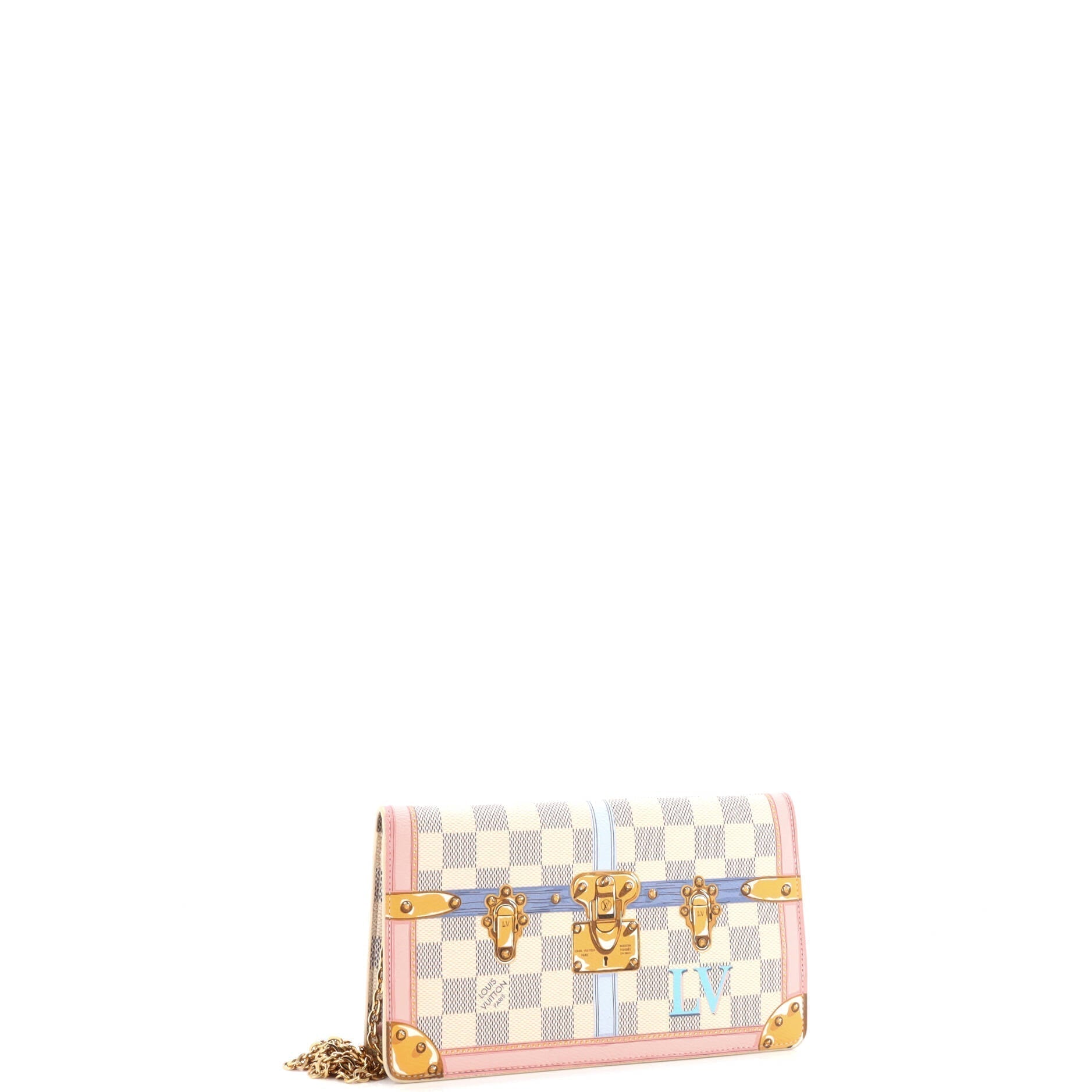 Louis Vuitton Weekend Pochette Limited Edition Damier Summer Trunks Clutch Bag