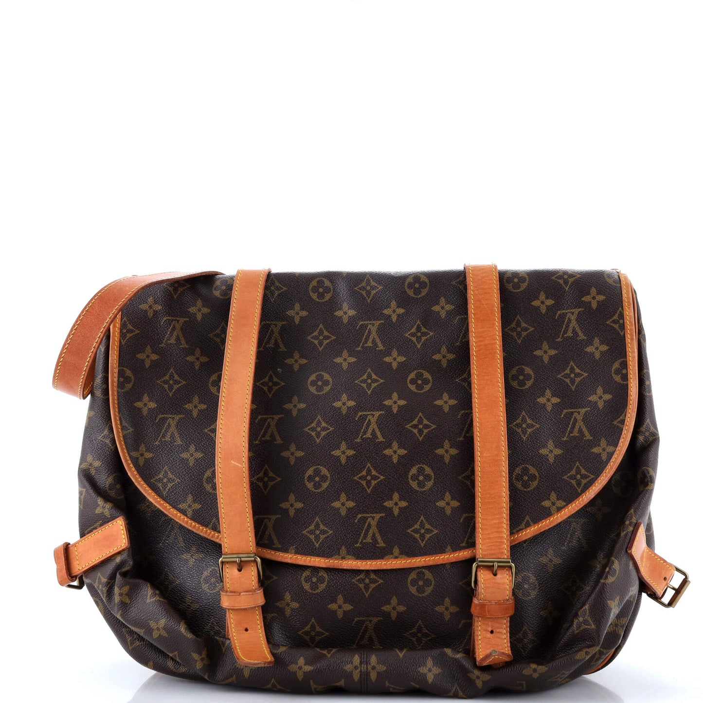Louis Vuitton Saumur Handbag Canvas Monogram Travel Bag Canvas 433005072