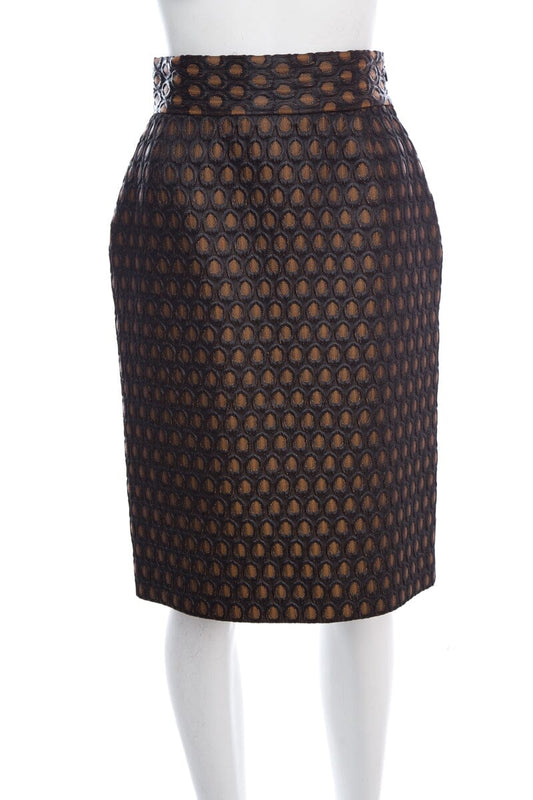Prada Handbag & Skirt SZ 42 Black Brown