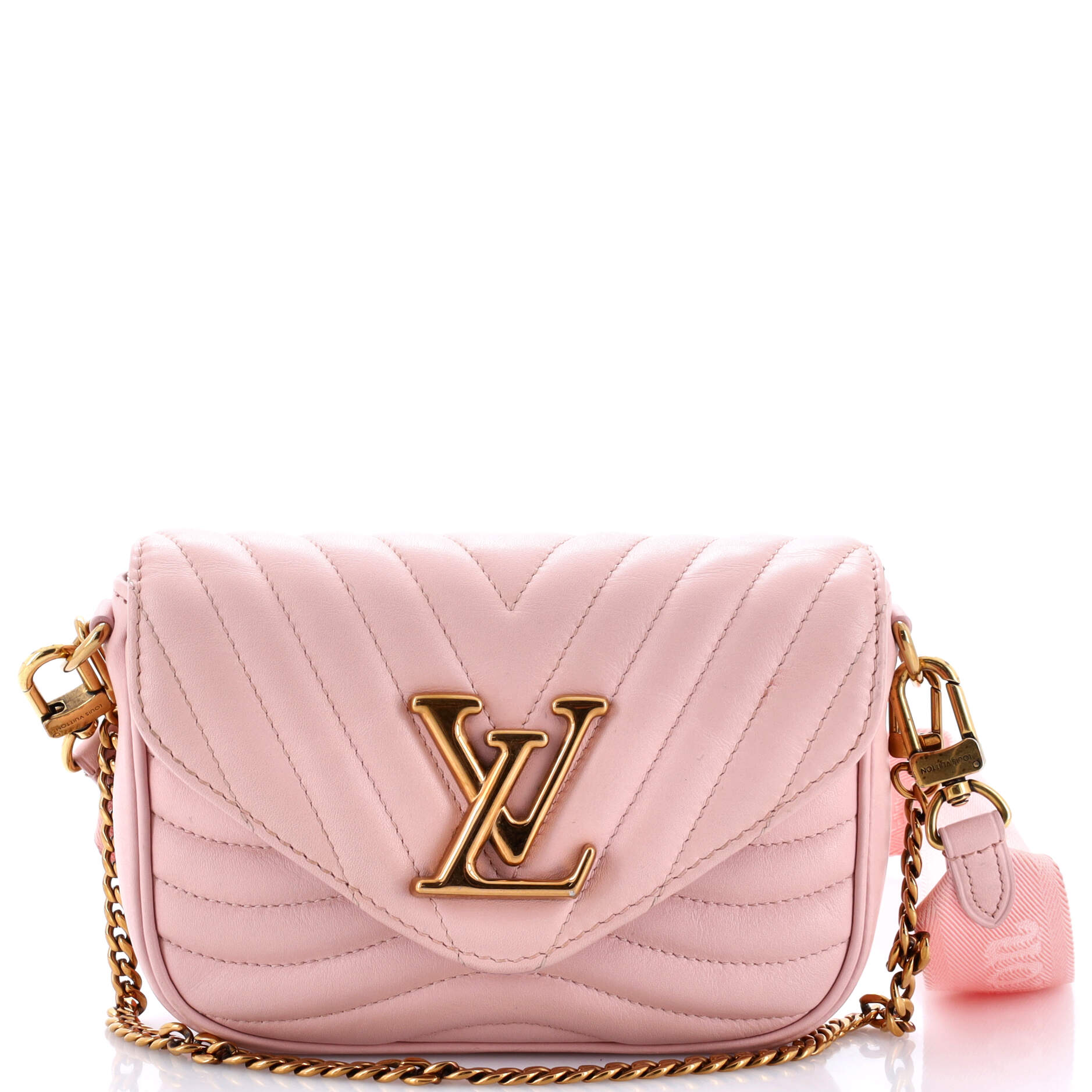 Louis Vuitton New Wave Multi Pochette Shoulder Bag Leather Quilted