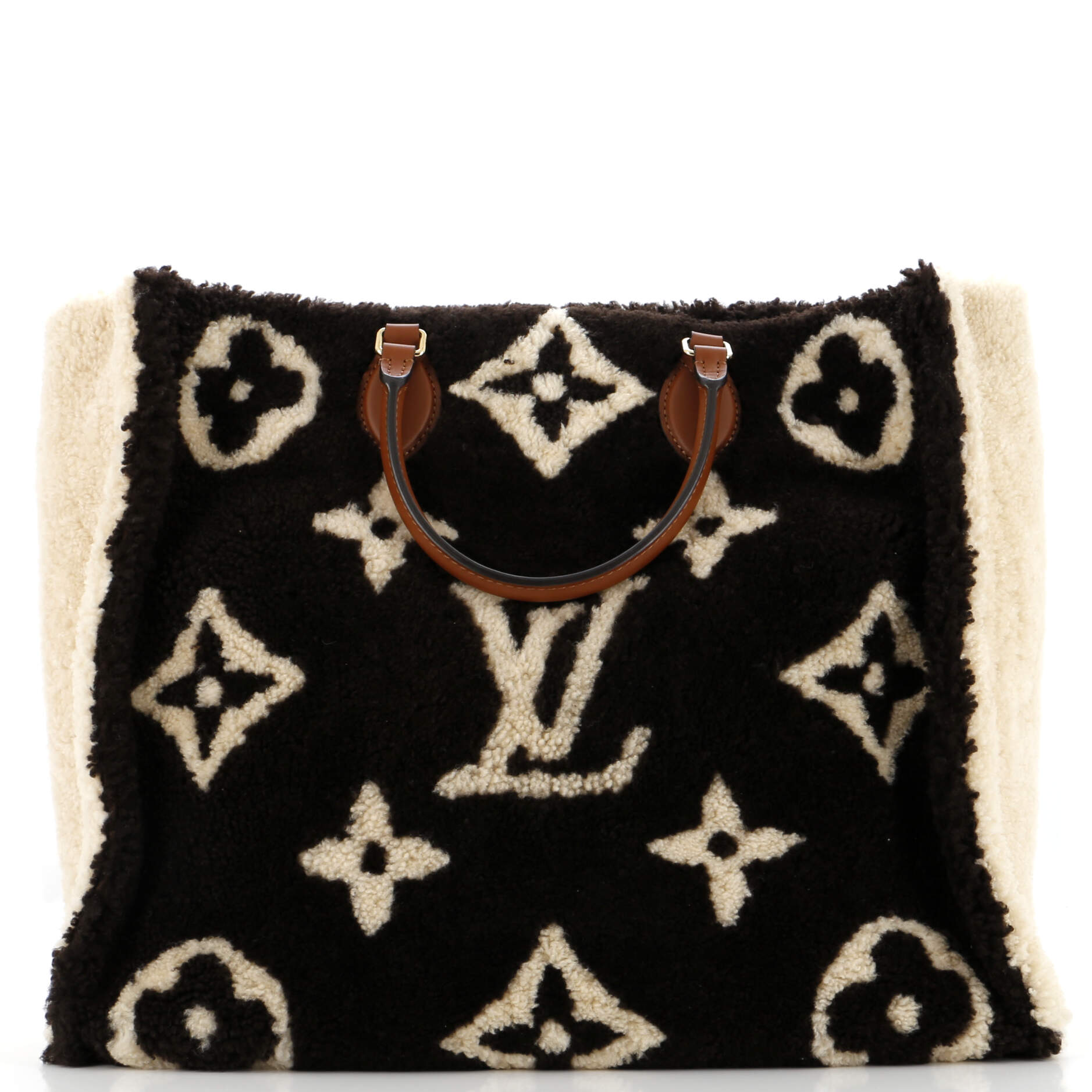 Louis Vuitton Onthego Tote Giant Teddy Fleece Gm Monogram Tote Bag