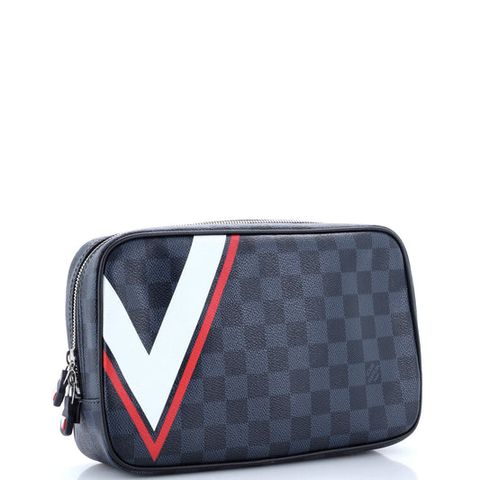Louis Vuitton Toiletry Pouch Regatta Damier Cobalt Gm Handbag Travel Bag