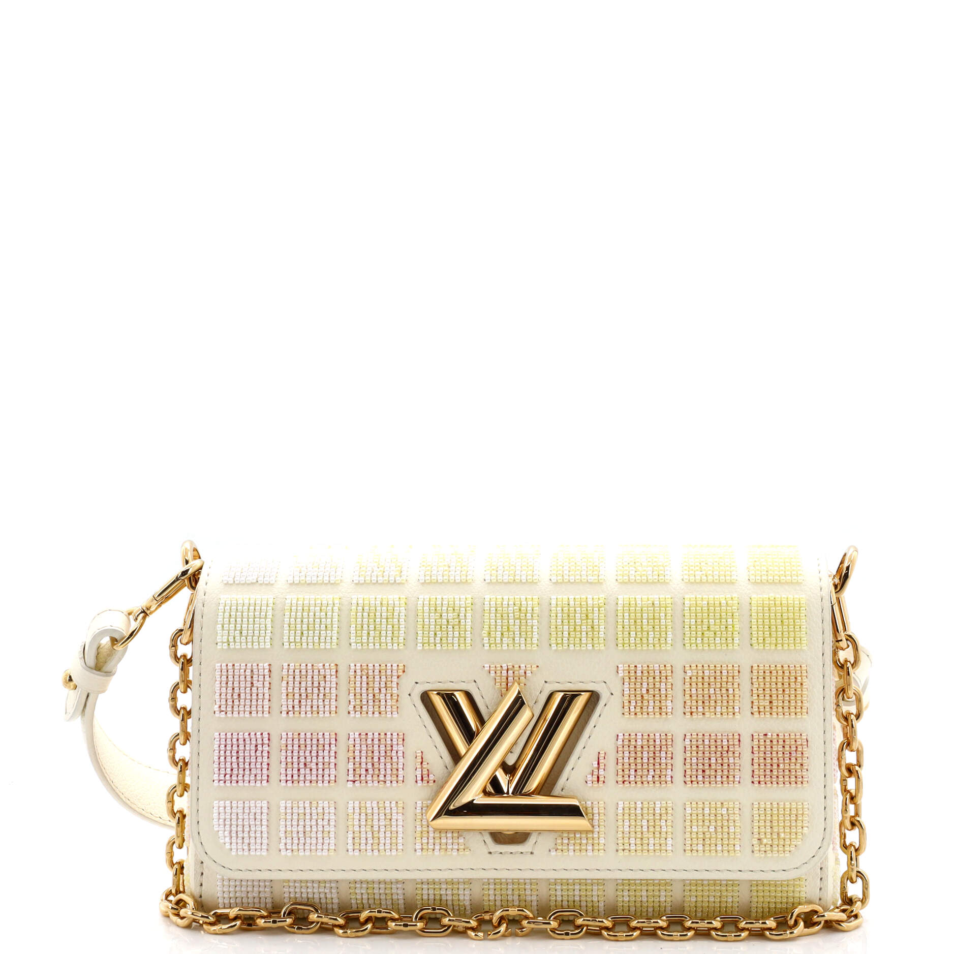 Louis Vuitton Twist West Handbag Beaded Damier Shoulder Bag