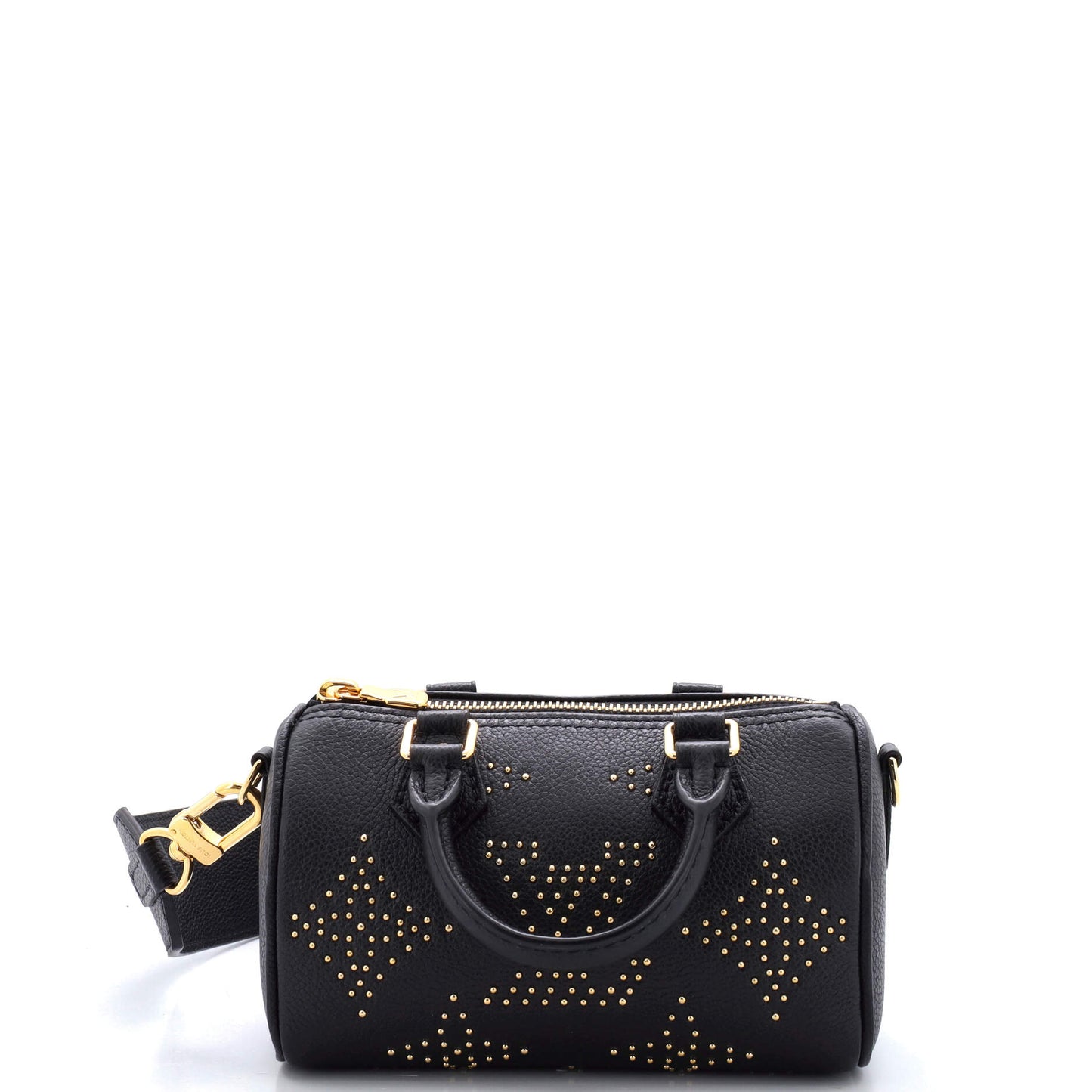 Louis Vuitton Speedy Bandouliere Nm Bag Studded Nano Leather Travel Bag
