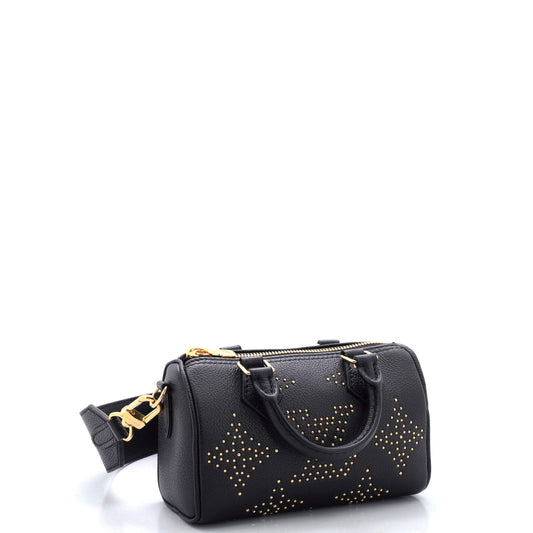 Louis Vuitton Speedy Bandouliere Nm Bag Studded Nano Leather Travel Bag