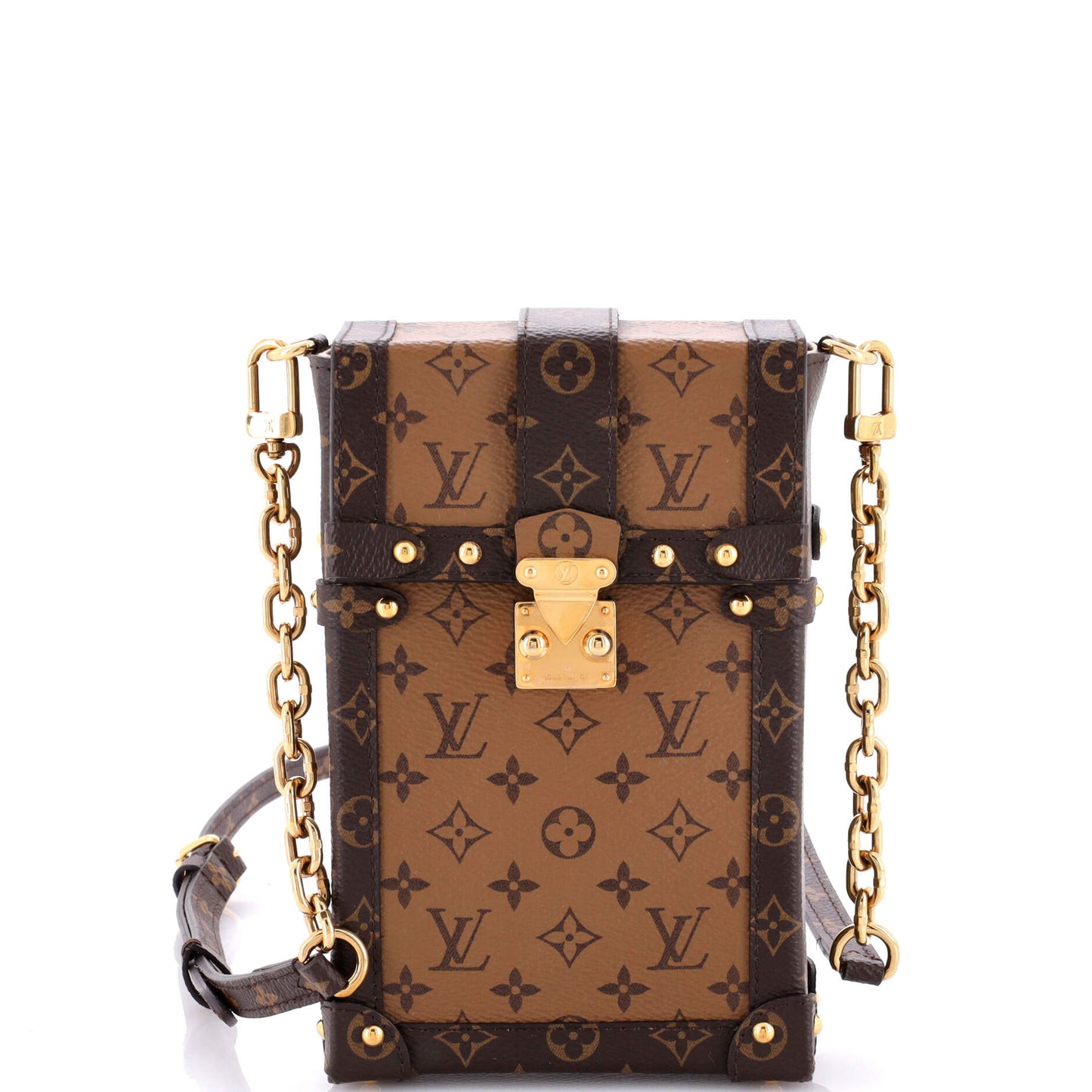 Louis Vuitton Vertical Trunk Pochette Reverse Shoulder Bag Canvas Monogram Canvas 30084175
