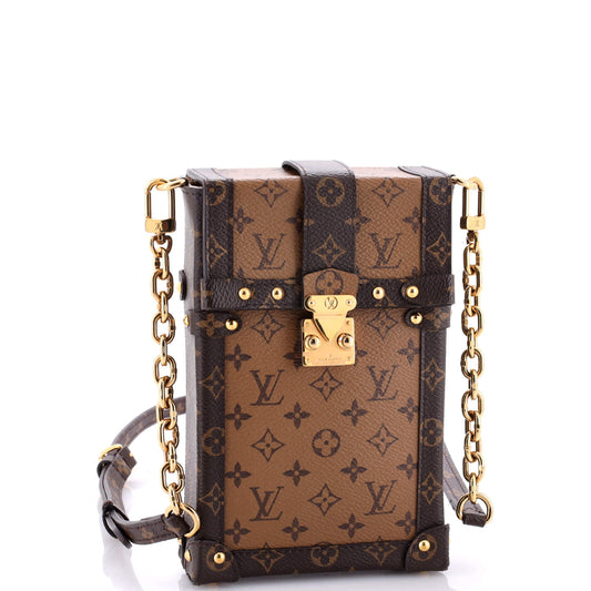 Louis Vuitton Vertical Trunk Pochette Reverse Shoulder Bag Canvas Monogram Canvas 30084175