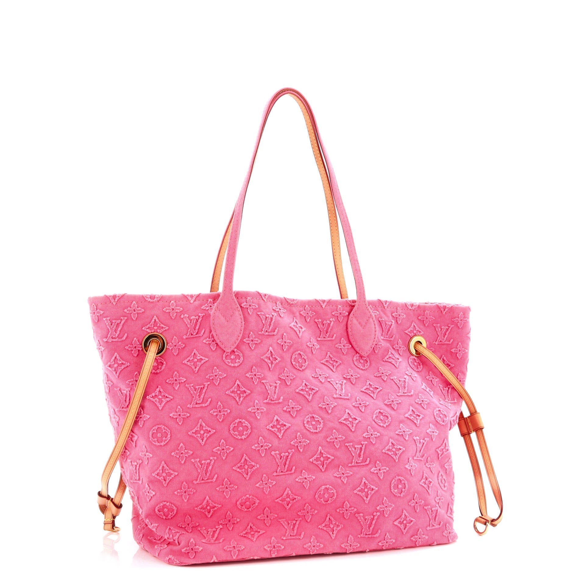 Louis Vuitton Neverfull Tote Stonewashed Mm Denim Monogram Tote Bag