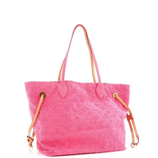Louis Vuitton Neverfull Tote Stonewashed Mm Denim Monogram Tote Bag