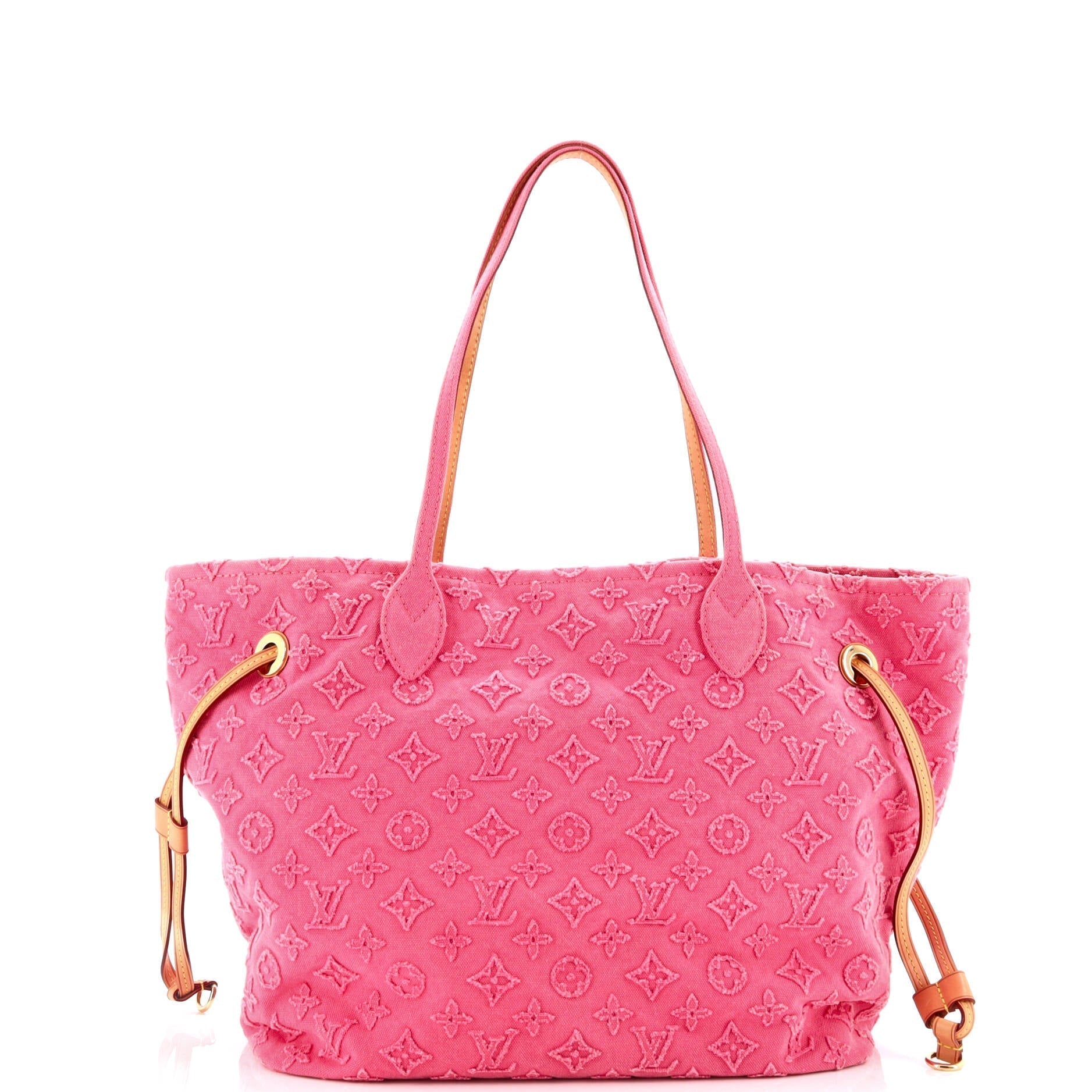 Louis Vuitton Neverfull Tote Stonewashed Mm Denim Monogram Tote Bag