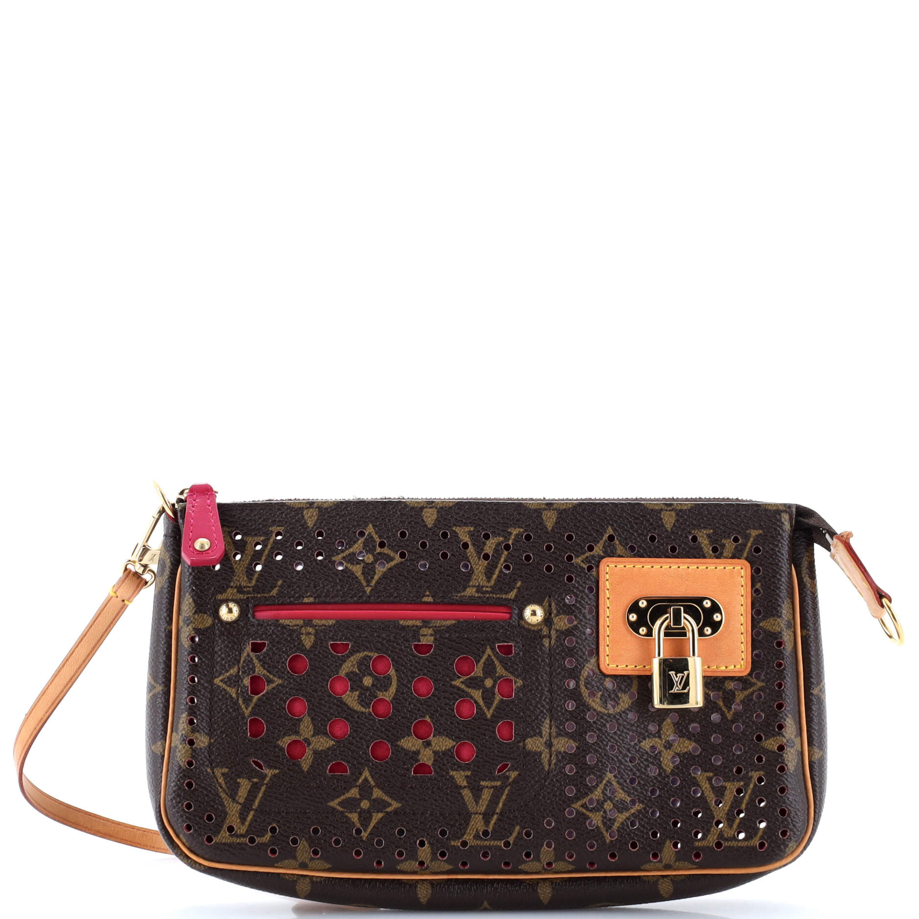 Louis Vuitton Pochette Accessoires Perforated Clutch Bag Canvas Monogram Canvas 30084422