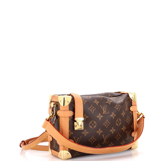 Louis Vuitton Side Trunk Handbag Pm Canvas Monogram Shoulder Bag