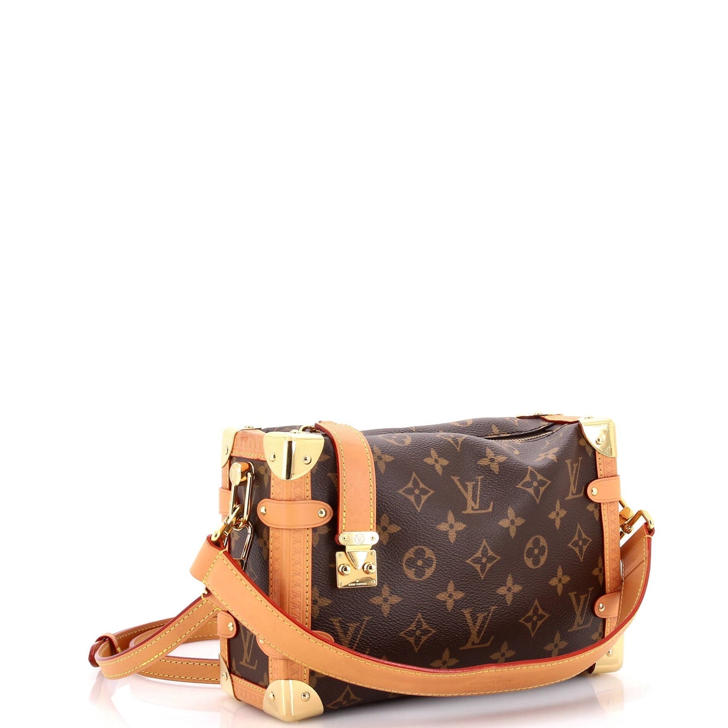 Louis Vuitton Side Trunk Handbag Pm Canvas Monogram Shoulder Bag