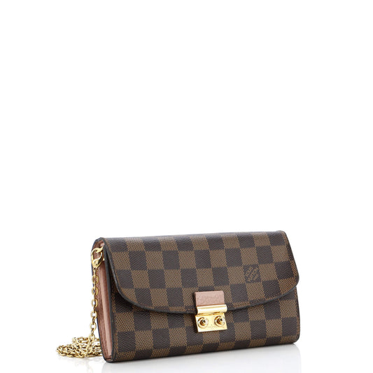 Louis Vuitton Croisette Wallet Damier Handbag Chain Travel Bag