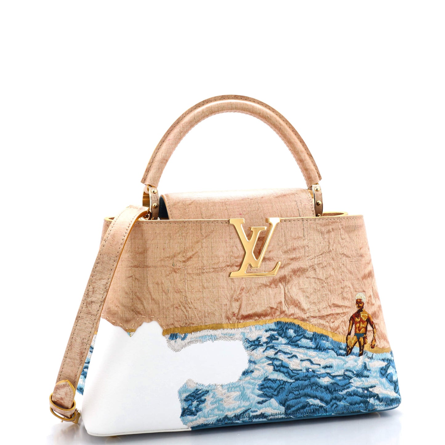 Louis Vuitton Billie Zangewa Artycapucines Bag Embroidered Mm Leather Travel Bag