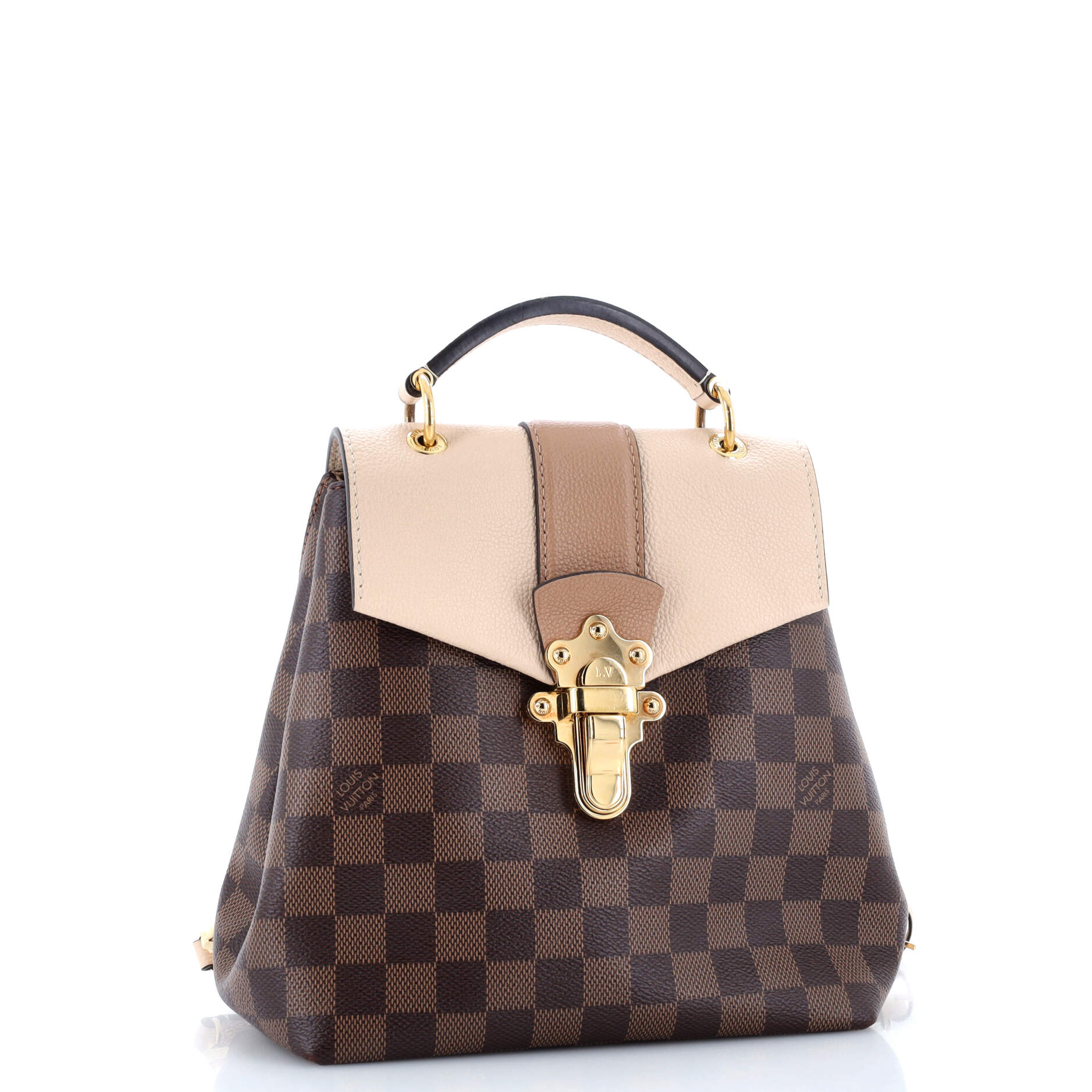 Louis Vuitton Clapton Backpack Damier And Leather Leather 30191231