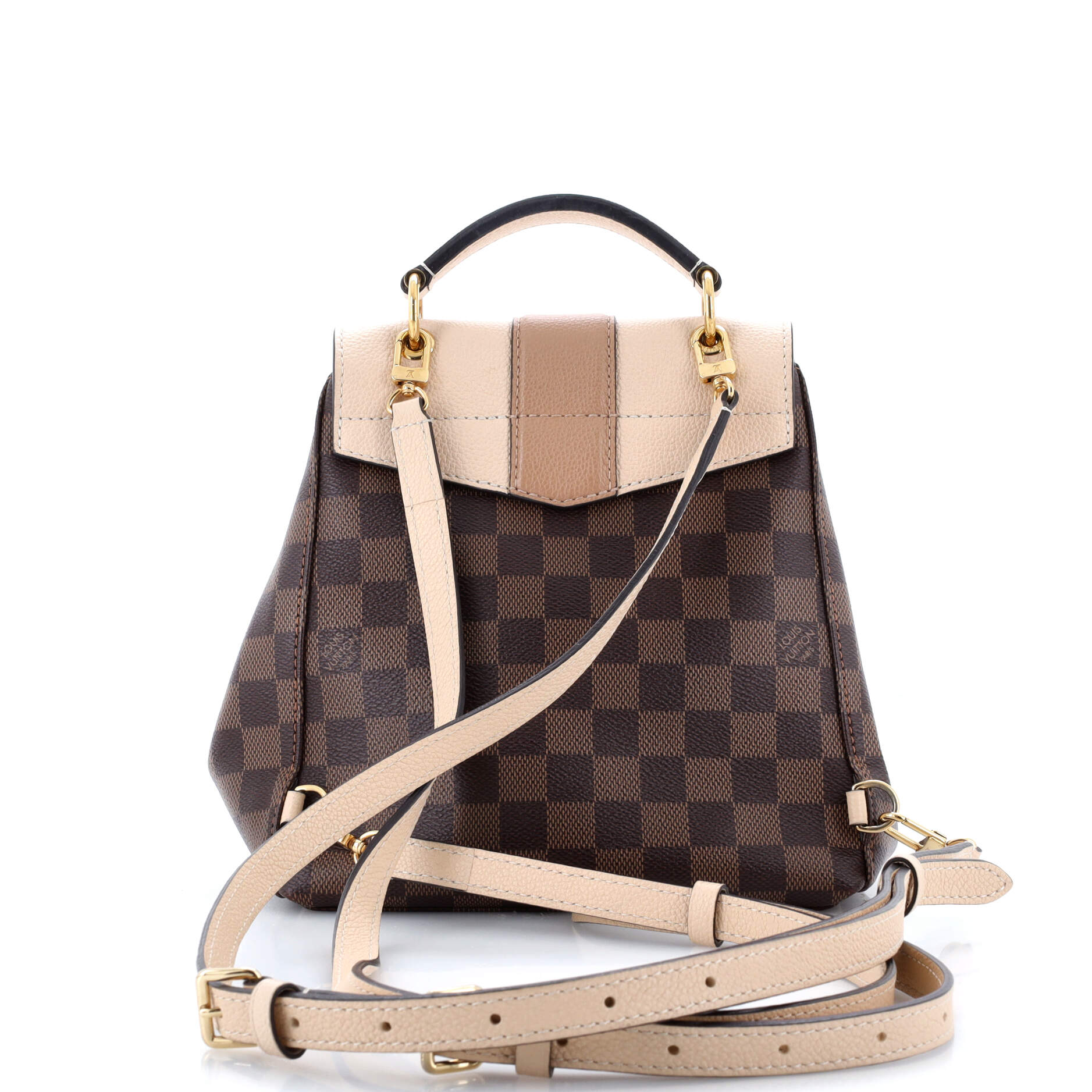 Louis Vuitton Clapton Backpack Damier And Leather Leather 30191231