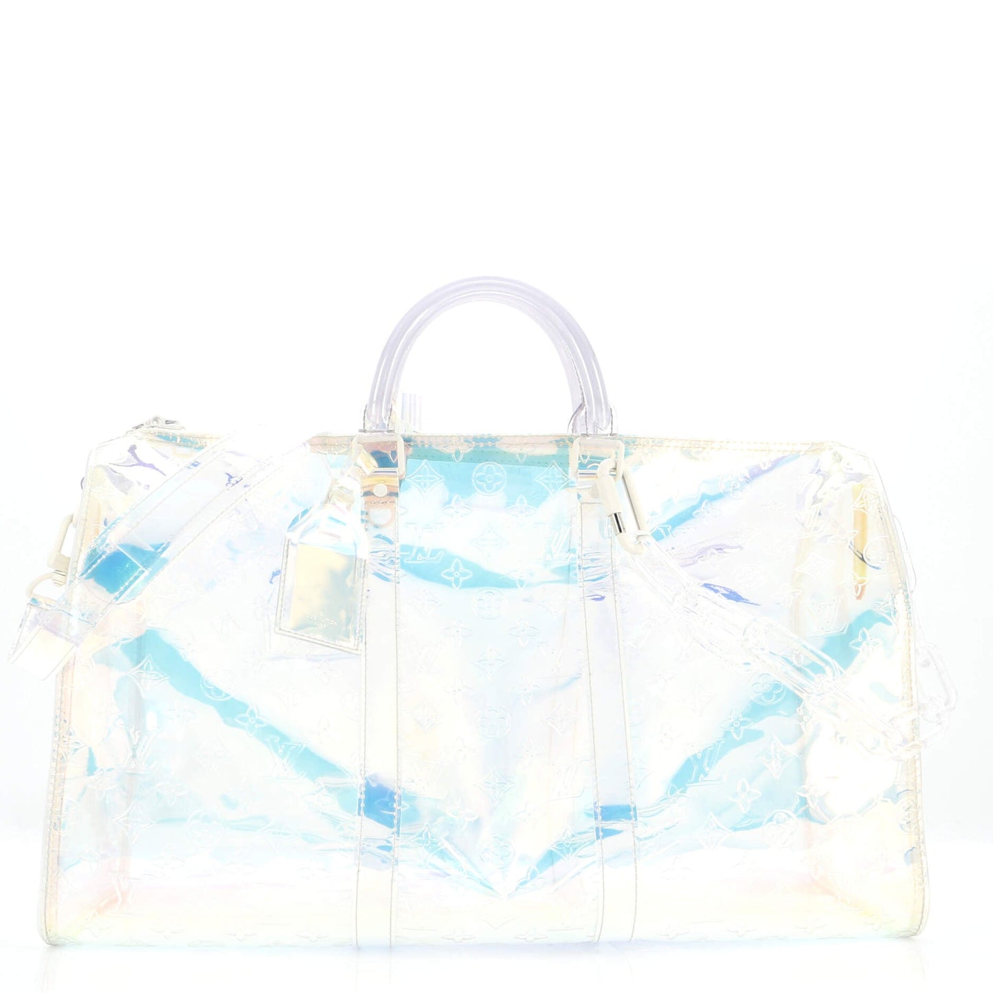 Louis Vuitton Keepall Bandouliere Bag Limited Edition Prism Pvc Monogram Travel Bag