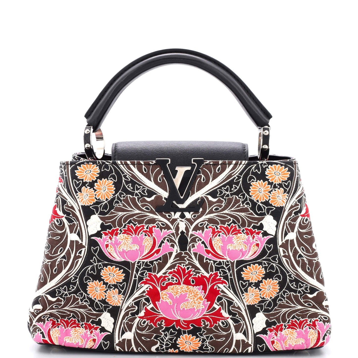 Louis Vuitton Capucines Bag Printed Embossed Bb Leather Shoulder Bag