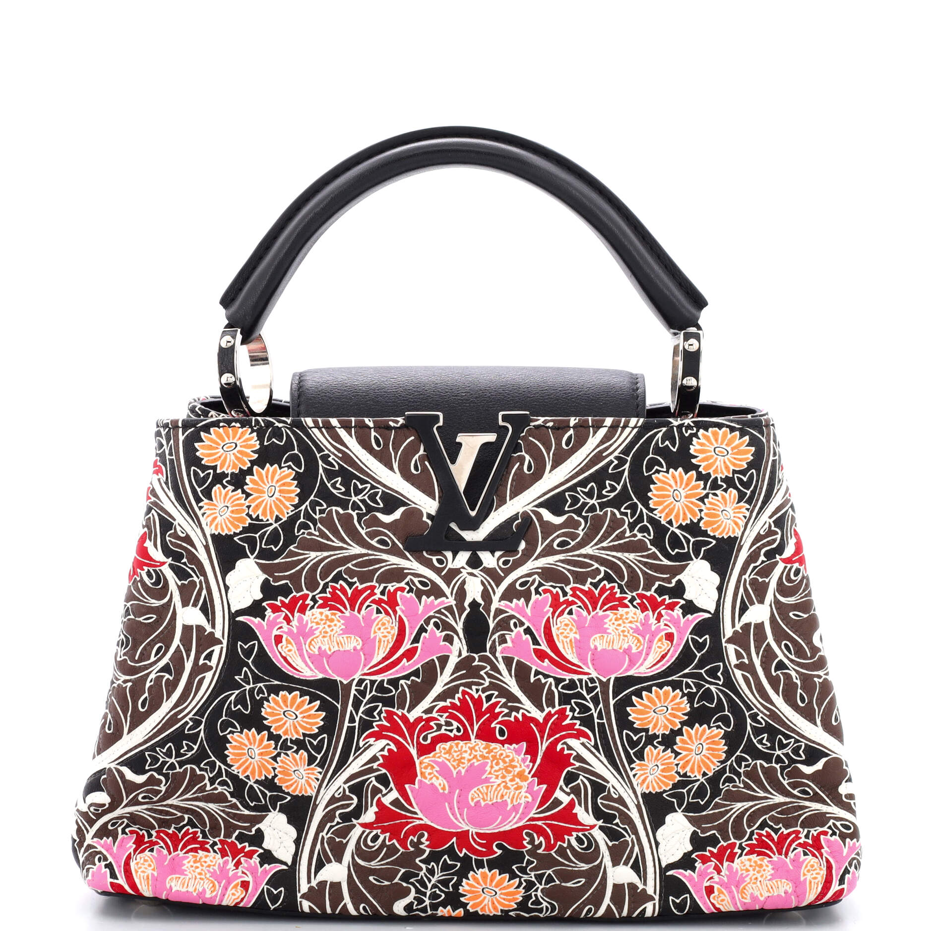 Louis Vuitton Capucines Bag Printed Embossed Bb Leather Shoulder Bag