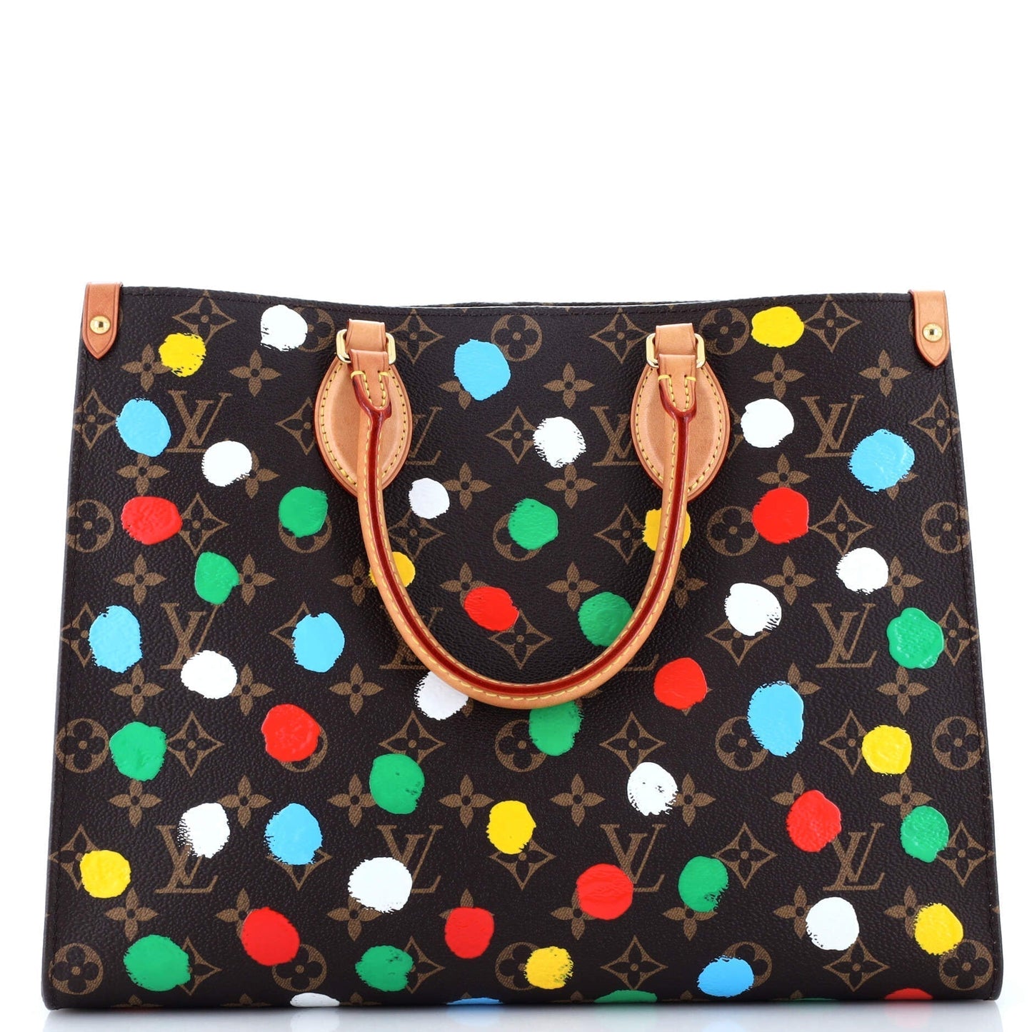 Louis Vuitton Onthego Tote Yayoi Kusama Painted Dots Mm Canvas Monogram Tote Bag Canvas Mm30216158