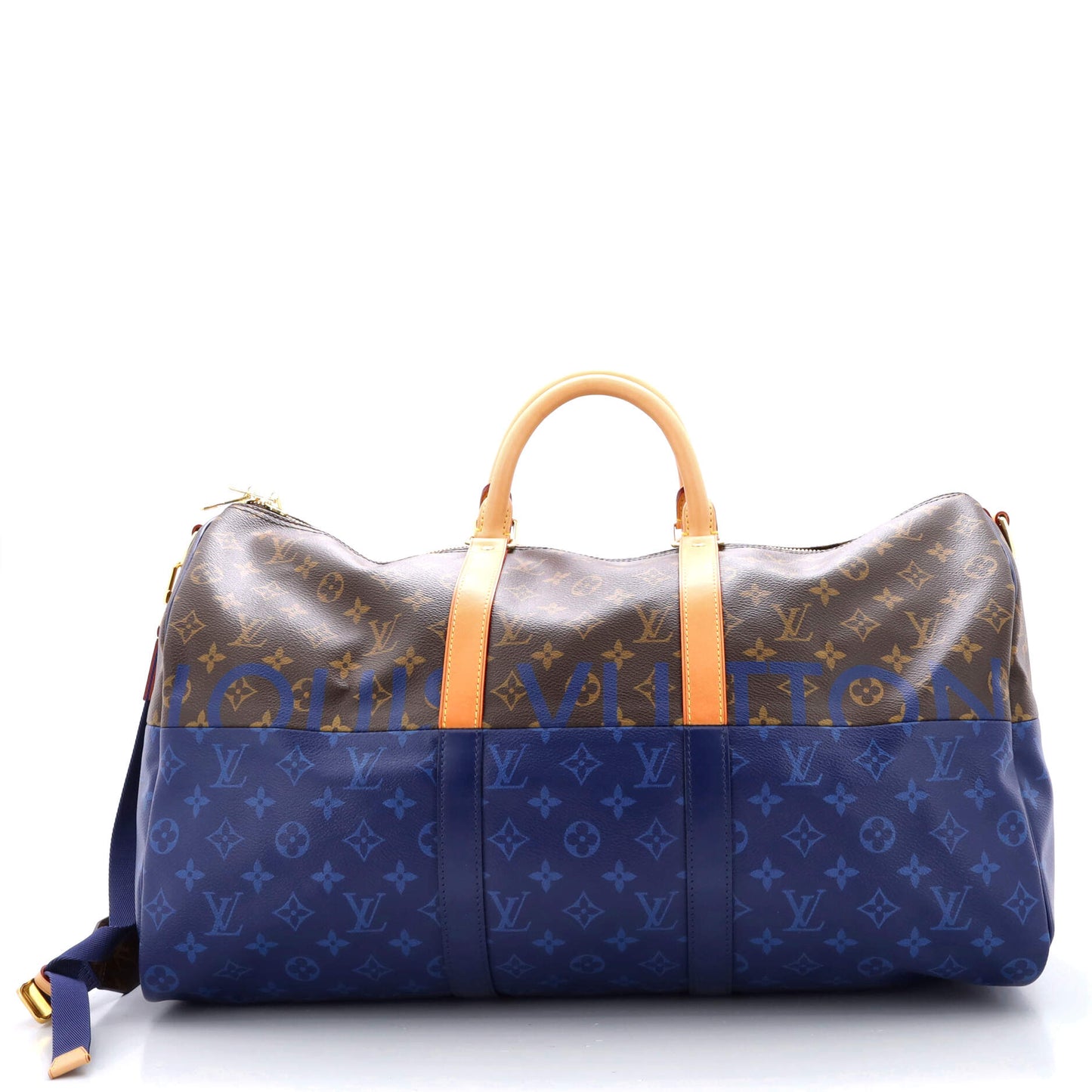 Louis Vuitton Keepall Bandouliere Bag Split Canvas Monogram Travel Bag